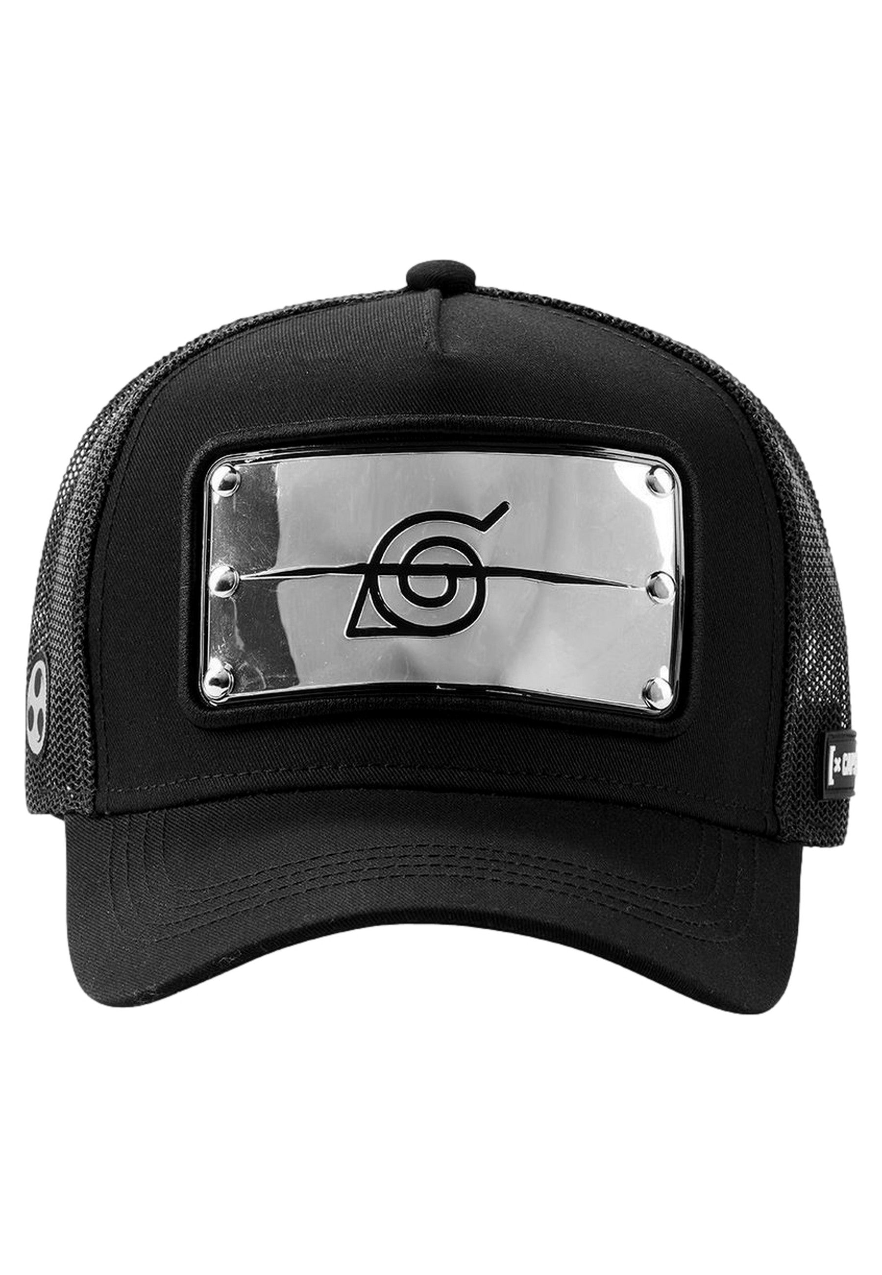 GORRA CAPSLAB NEGRA NARUTO LOGO BAN TRUCKER CAP