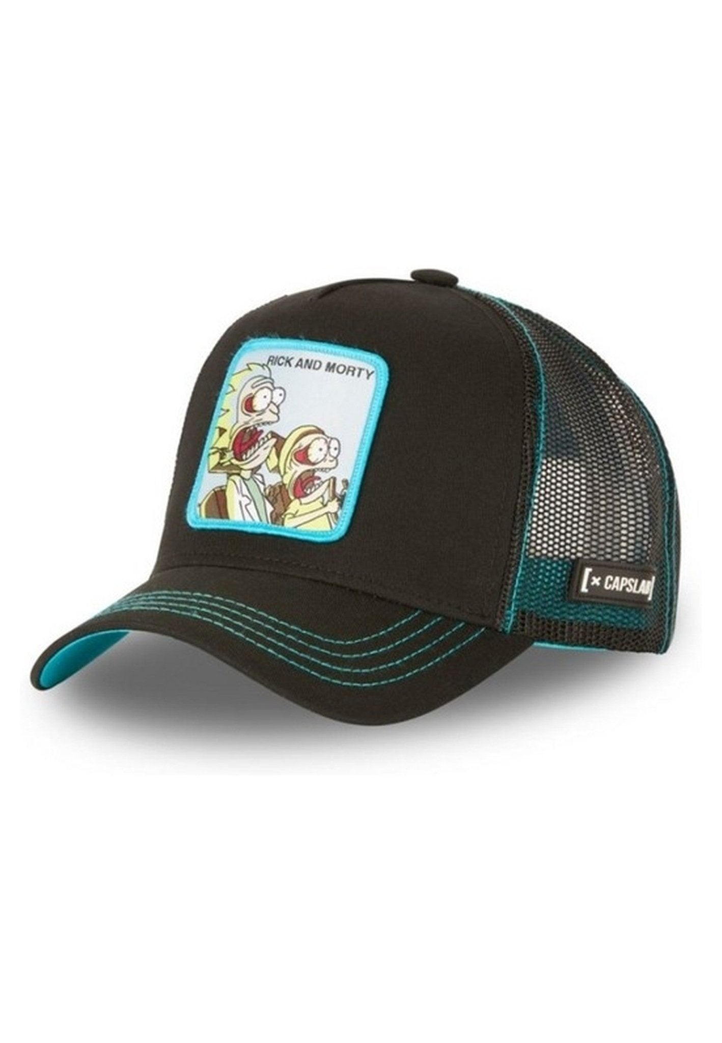 GORRA CAPSLAB NEGRA RICK Y MORTY RE3 TRUCKER CAP - AREA ZERO