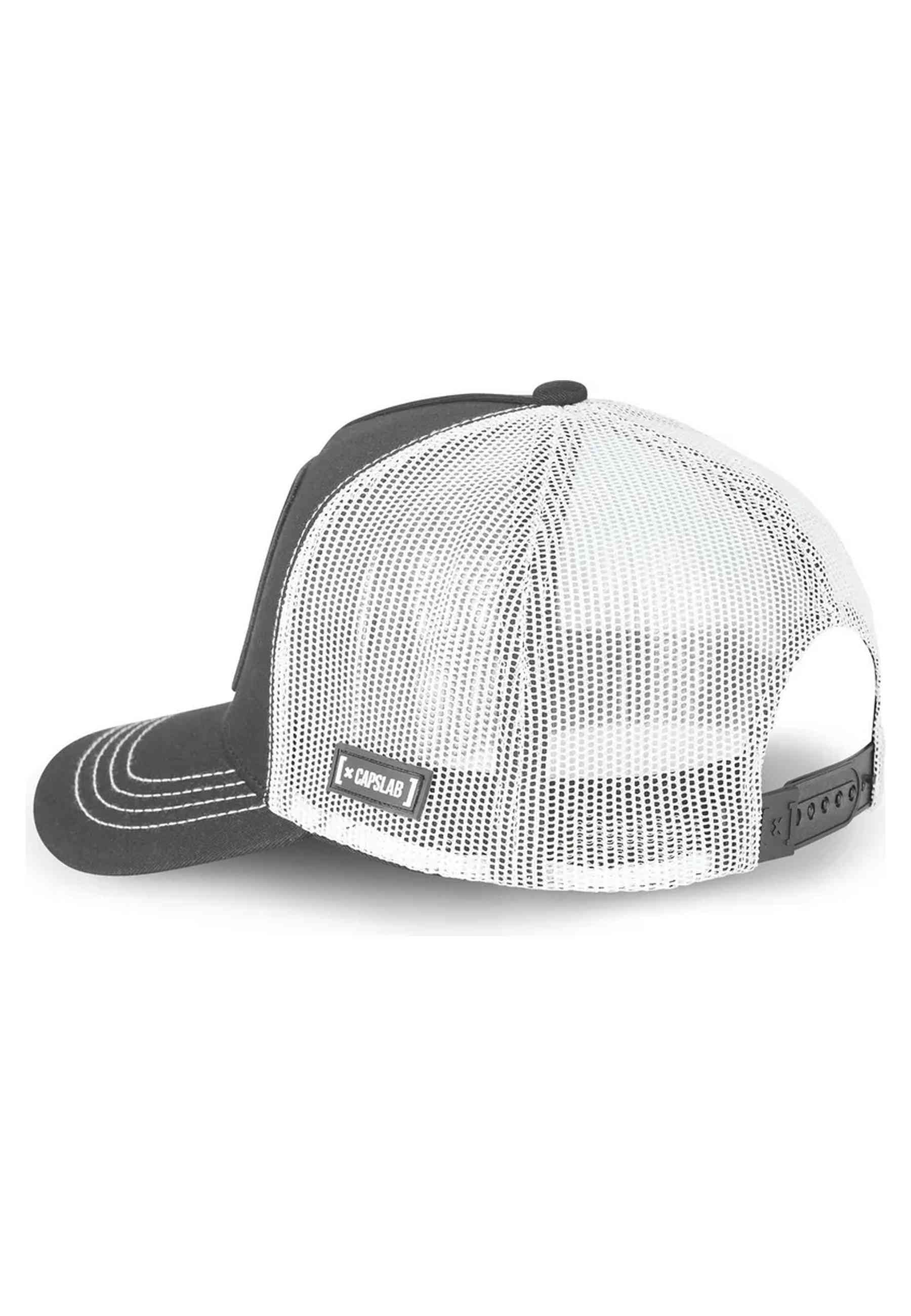 GORRA CAPSLAB NEGRA SNOOPY SILVER PLATE TRUCKER CAP