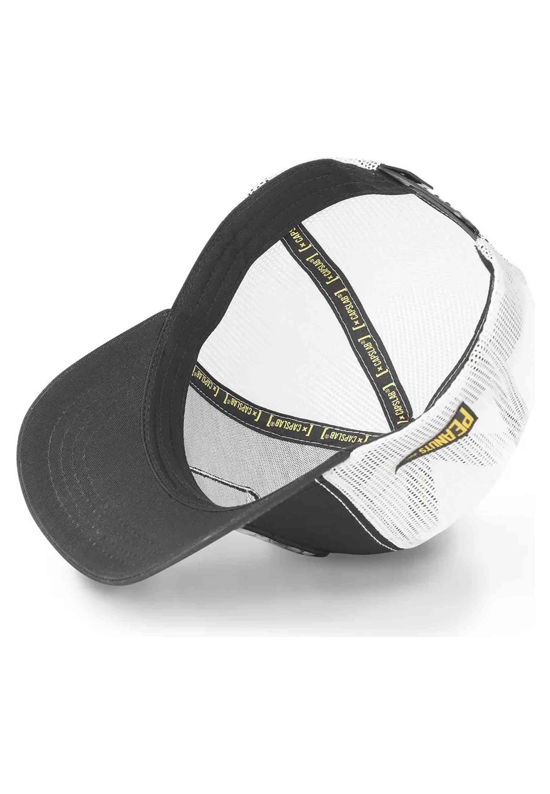 GORRA CAPSLAB NEGRA SNOOPY SILVER PLATE TRUCKER CAP