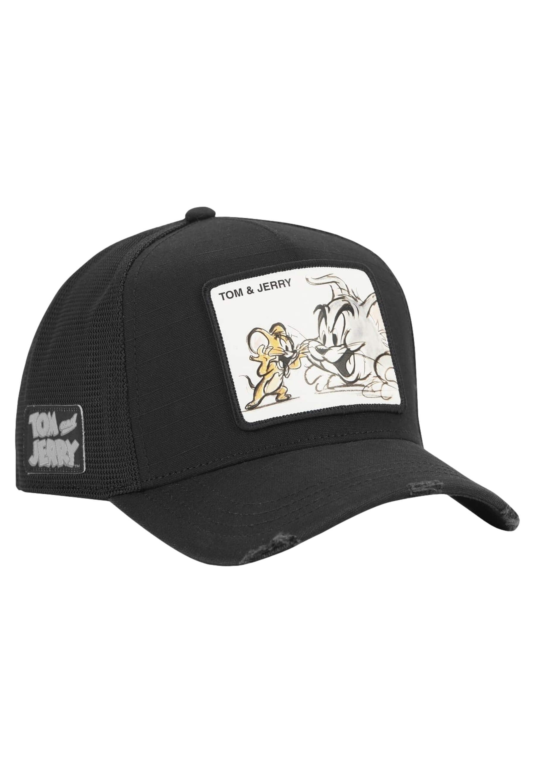 GORRA CAPSLAB NEGRA TOM & JERRY TOM3 TRUCKER CAP