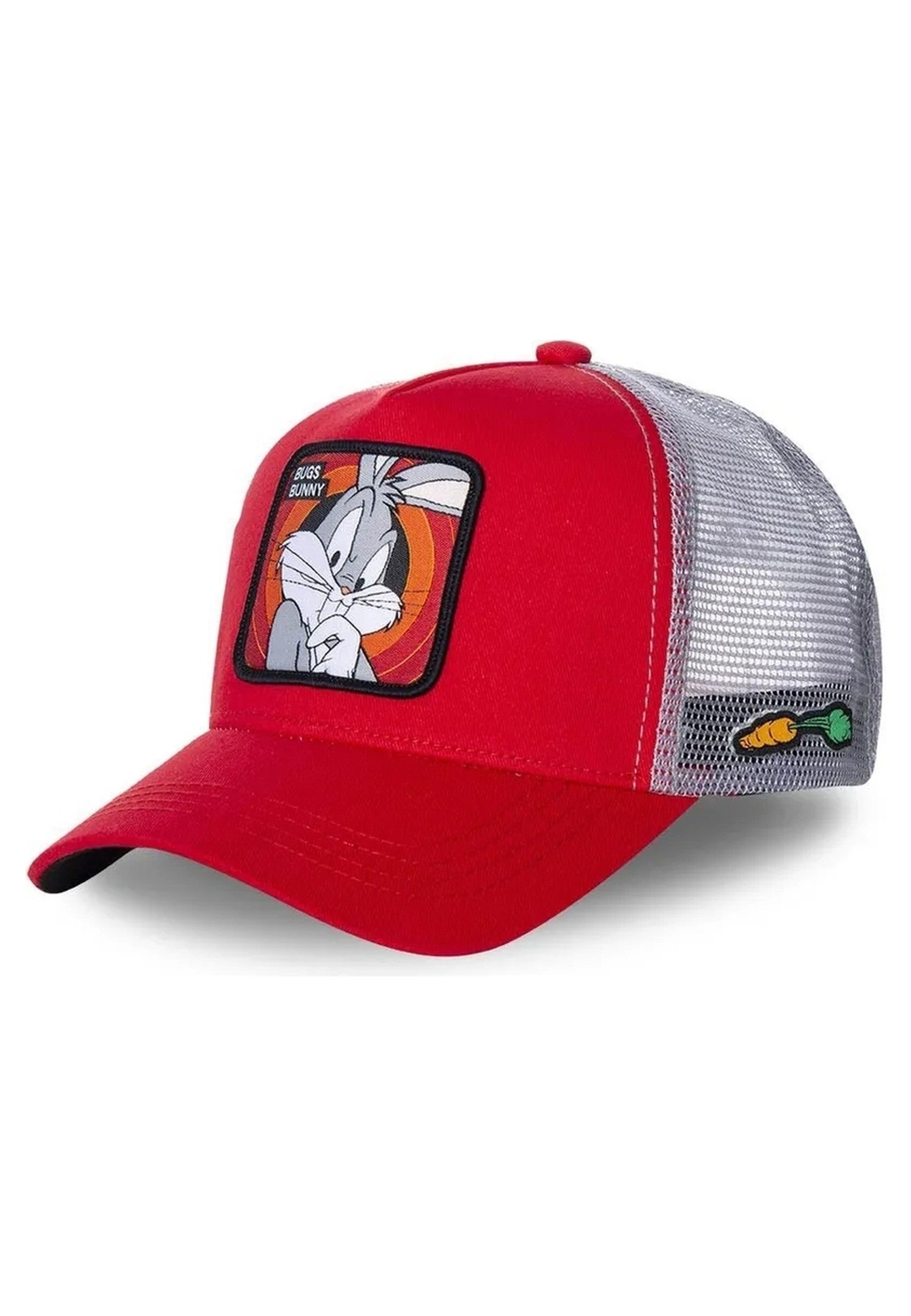 GORRA CAPSLAB ROJA BUGS BUNNY BORDADO FRENTE REJILLA VISERA CURVA