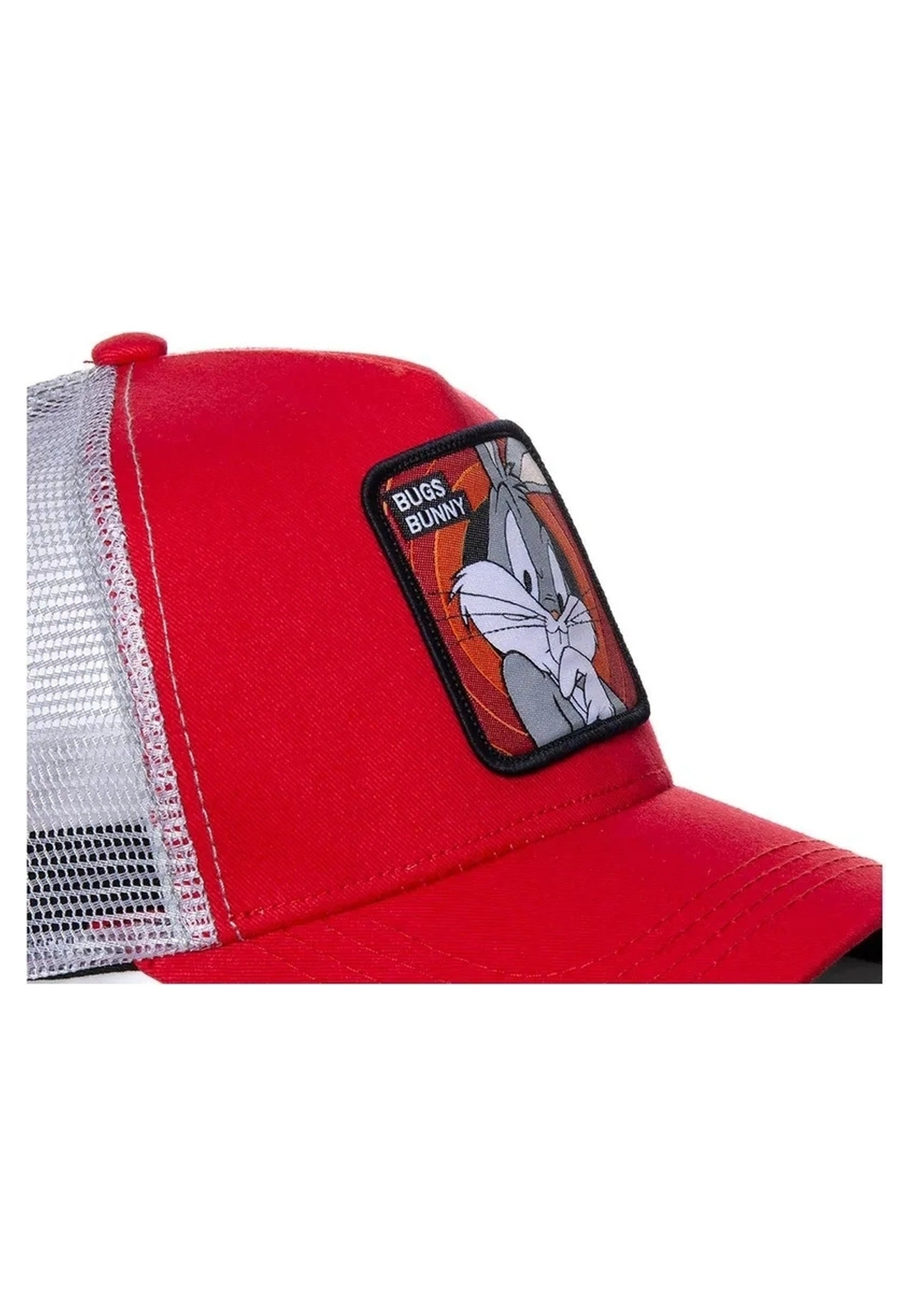 GORRA CAPSLAB ROJA BUGS BUNNY BORDADO FRENTE REJILLA VISERA CURVA