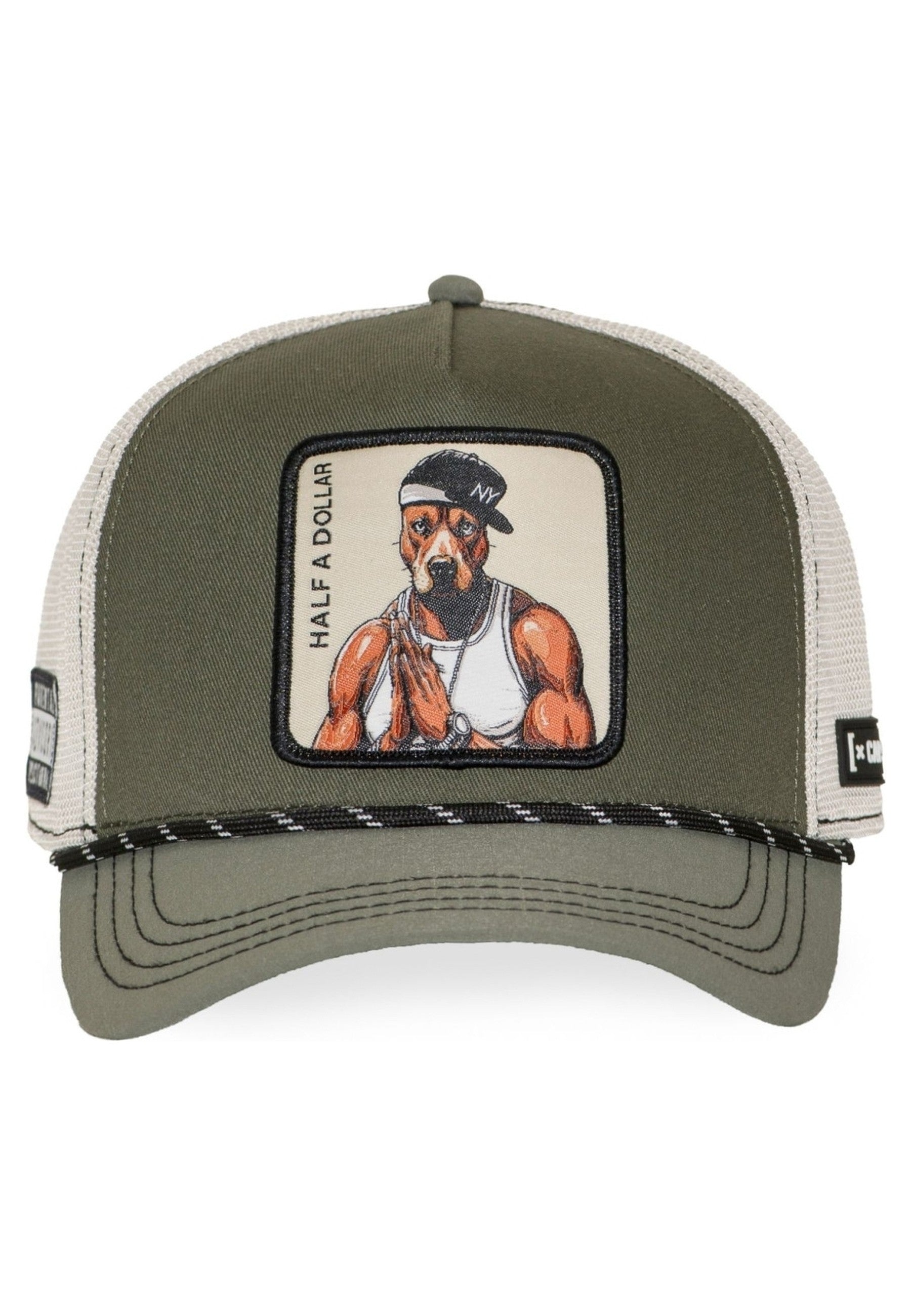 GORRA CAPSLAB VERDE 50CENT HALF A DOLLAR TRUCKER CAP