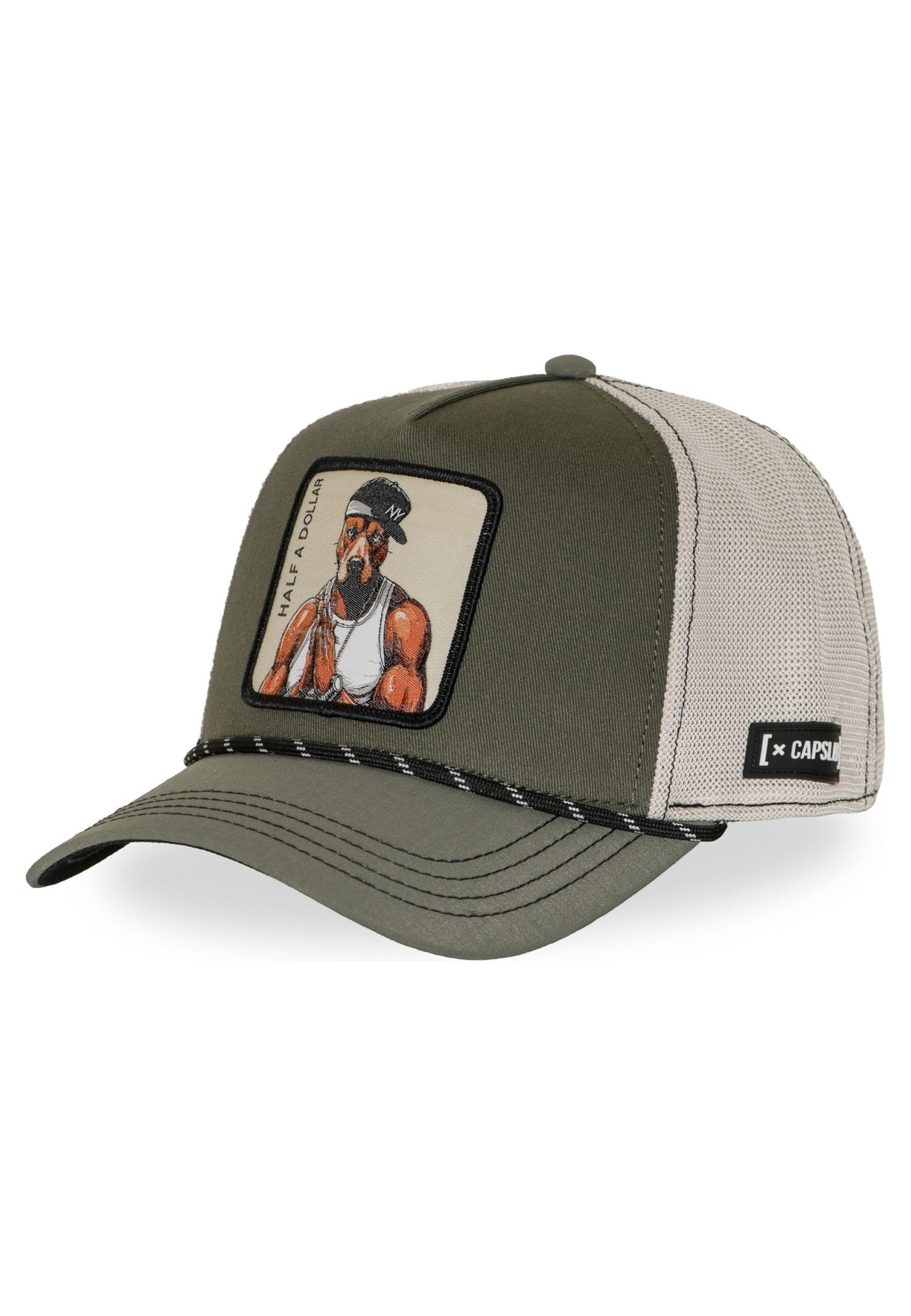 GORRA CAPSLAB VERDE 50CENT HALF A DOLLAR TRUCKER CAP