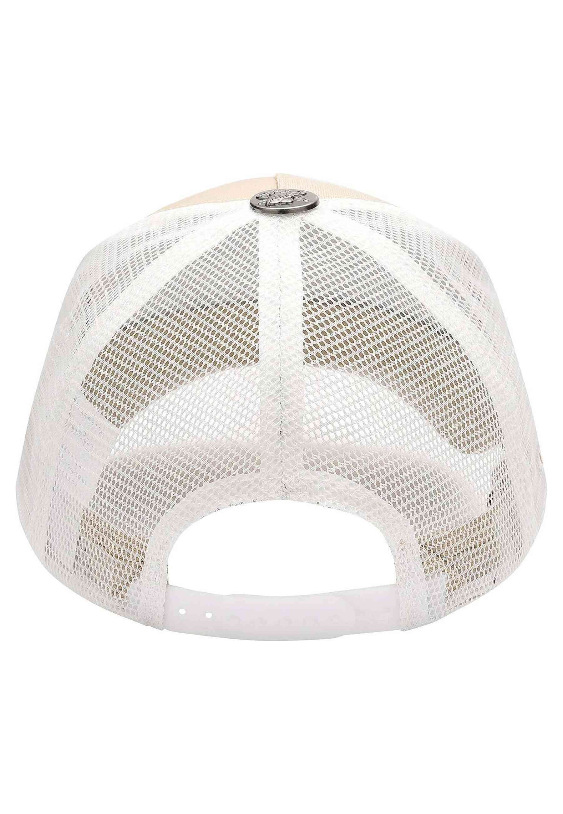 GORRA ED HARDY BEIGE SWOOPING DRAGON TRUCKER CAP