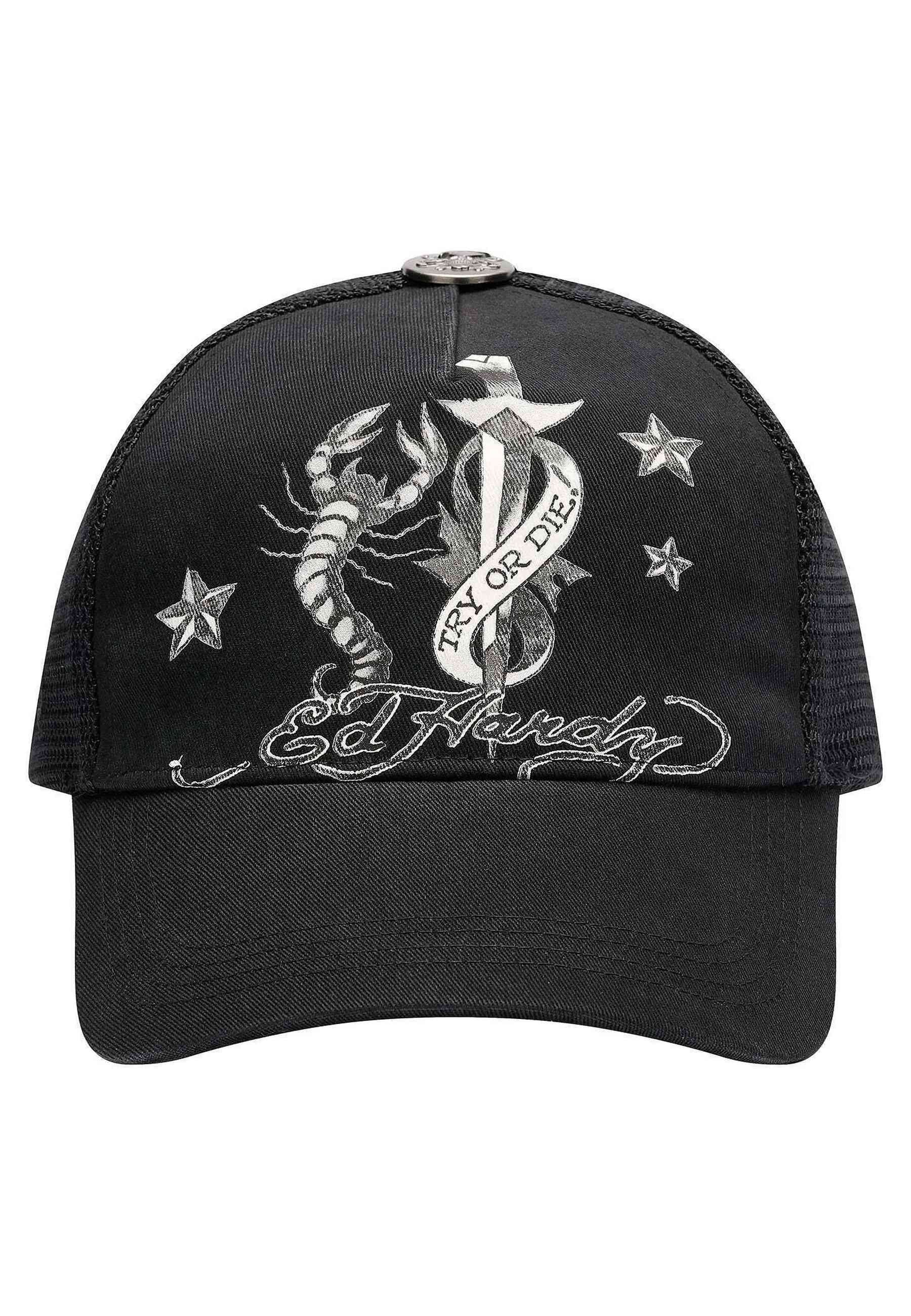 GORRA ED HARDY NEGRA DAGGER SCORPION TRUCKER CAP