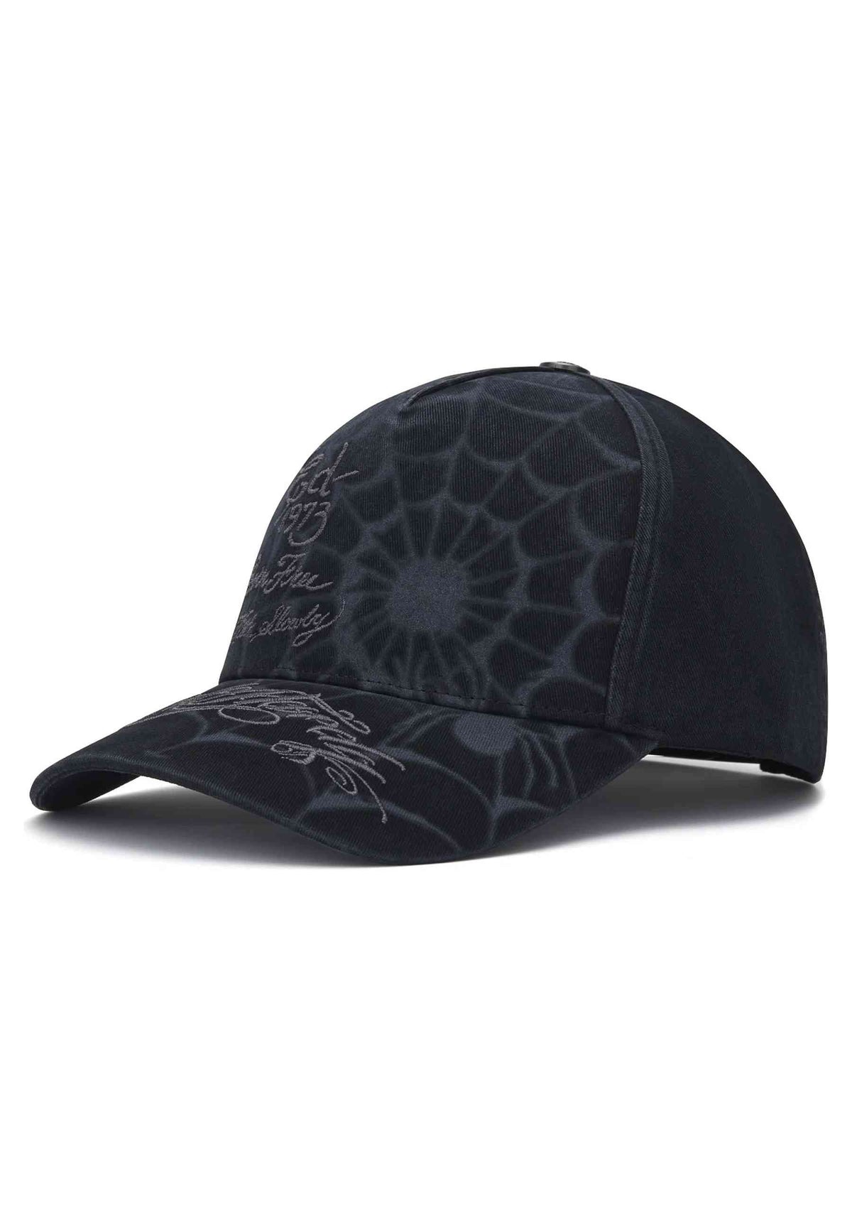 GORRA ED HARDY NEGRA SPIDERWEB 5 PANEL TRUCKER CAP