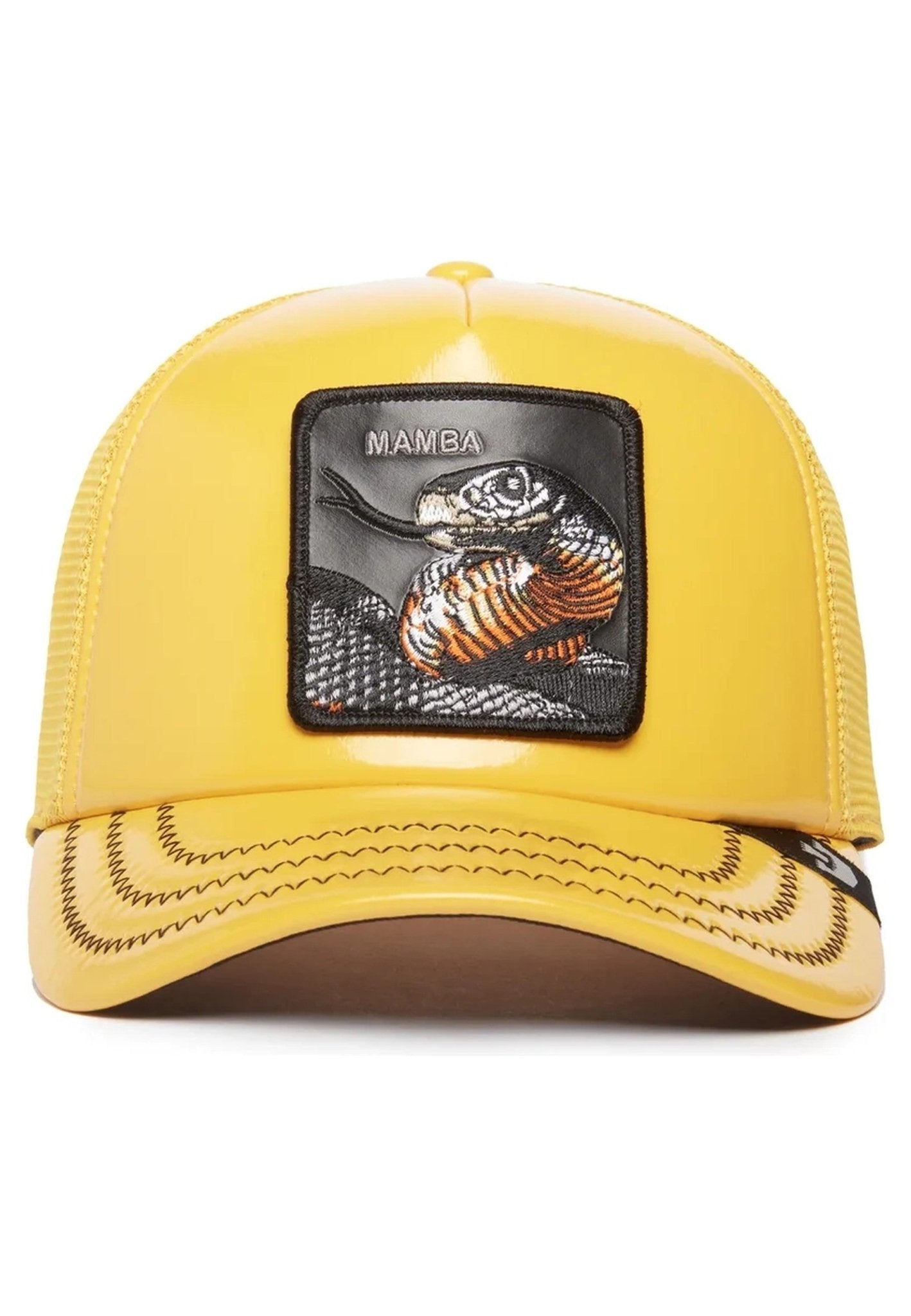 GORRA GOORIN BROS AMARILLA BLACK MAMBA SATIN TRUCKER CAP - AREA ZERO