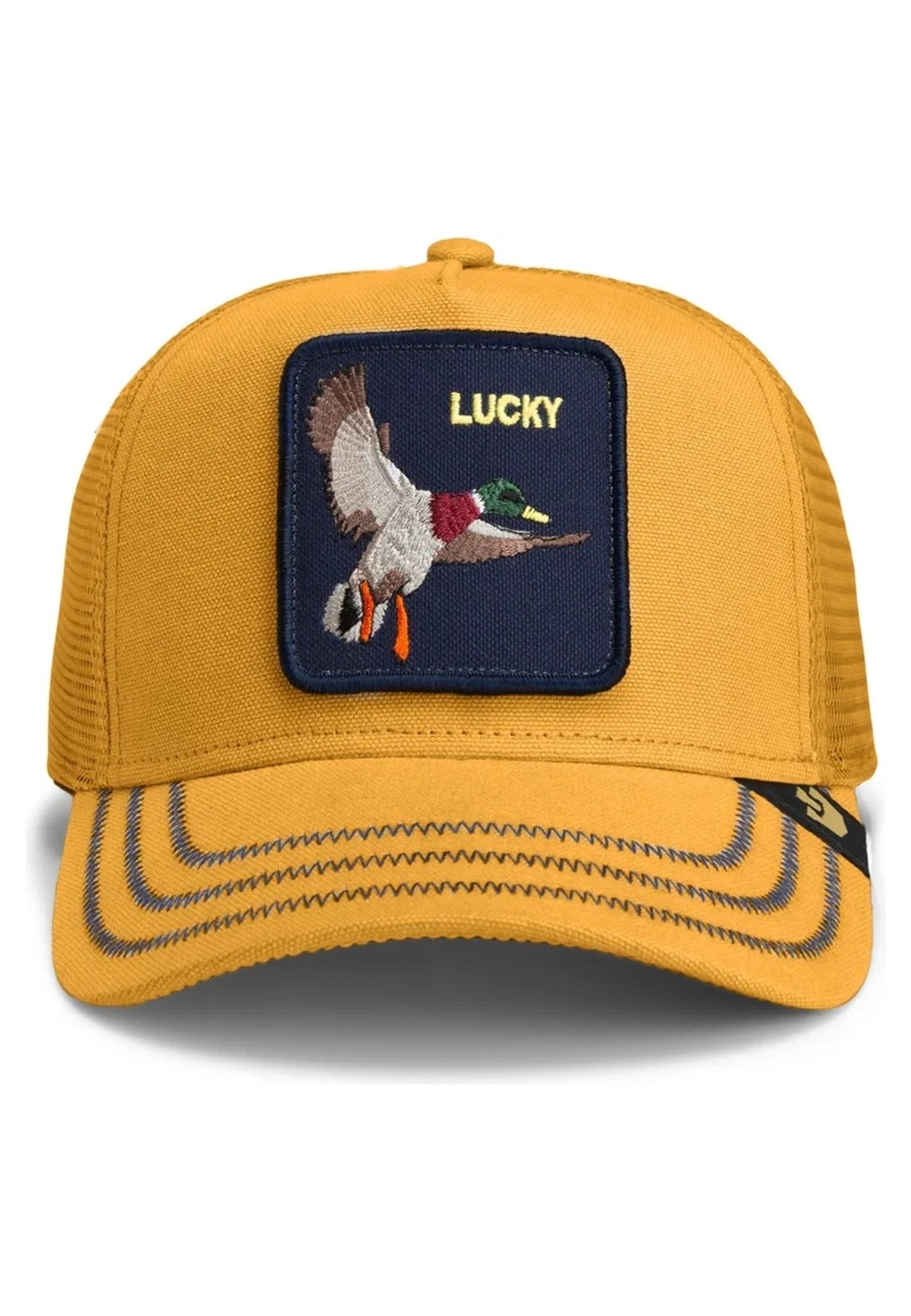 GORRA GOORIN BROS AMARILLA PATO GOTTA BE QUICKER TRUCKER CAP - AREA ZERO