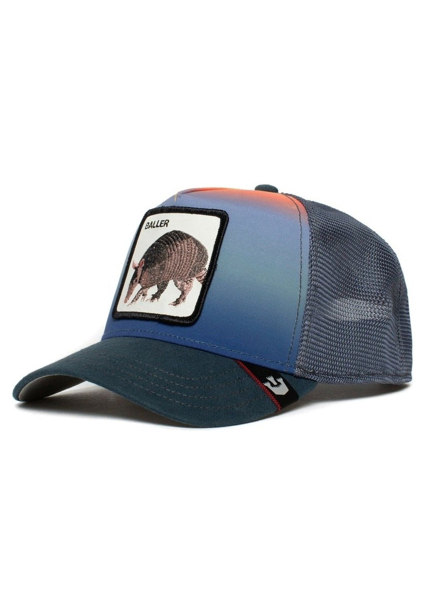 GORRA GOORIN BROS AZUL REFLECTANTE ARMADILLO BALLADILLO TRUCKER CAP - AREA ZERO