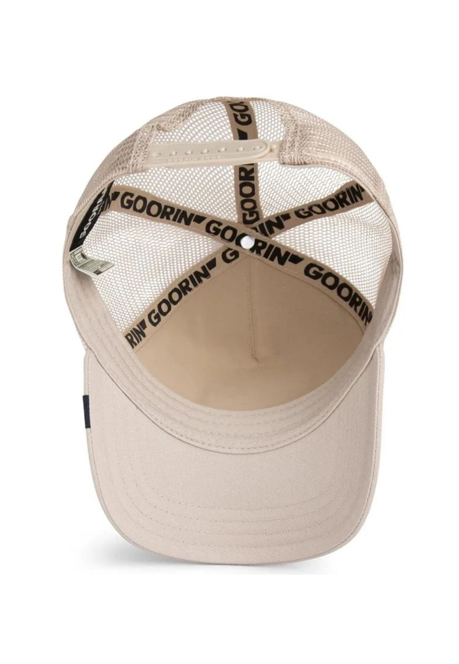 GORRA GOORIN BROS BEIGE LAGARTO THE OUTLAW LIZZARD TRUCKER CAP