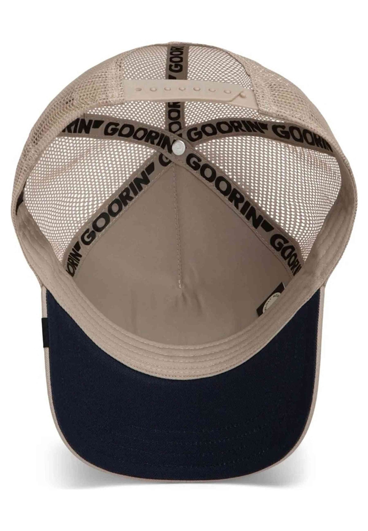 GORRA GOORIN BROS BEIGE LOBO SURVIVOR TRUCKER CAP