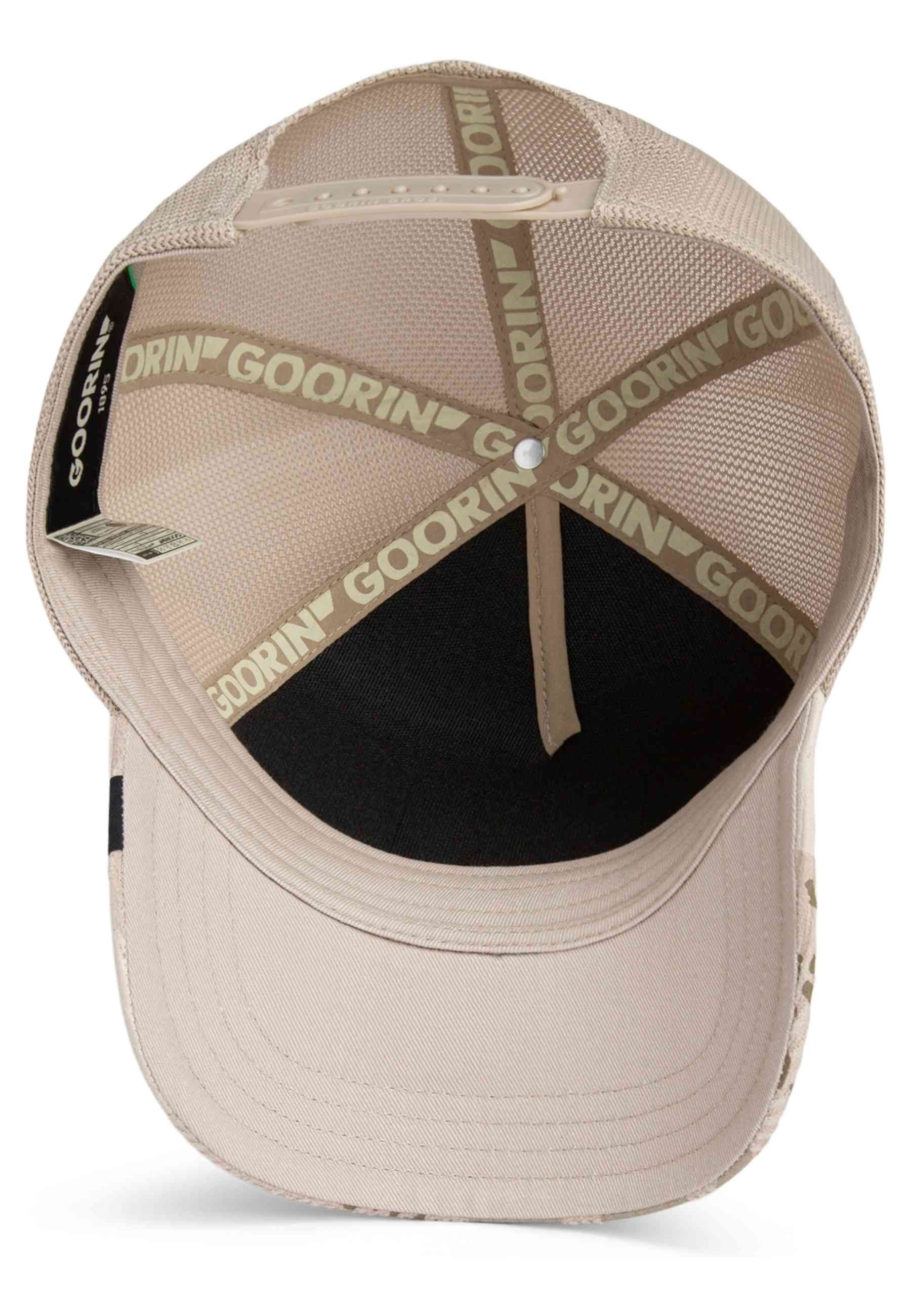 GORRA GOORIN BROS BEIGE PANA LEON KING CAMO TRUCKER CAP