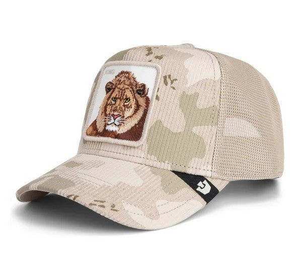 GORRA GOORIN BROS BEIGE PANA LEON KING CAMO TRUCKER CAP