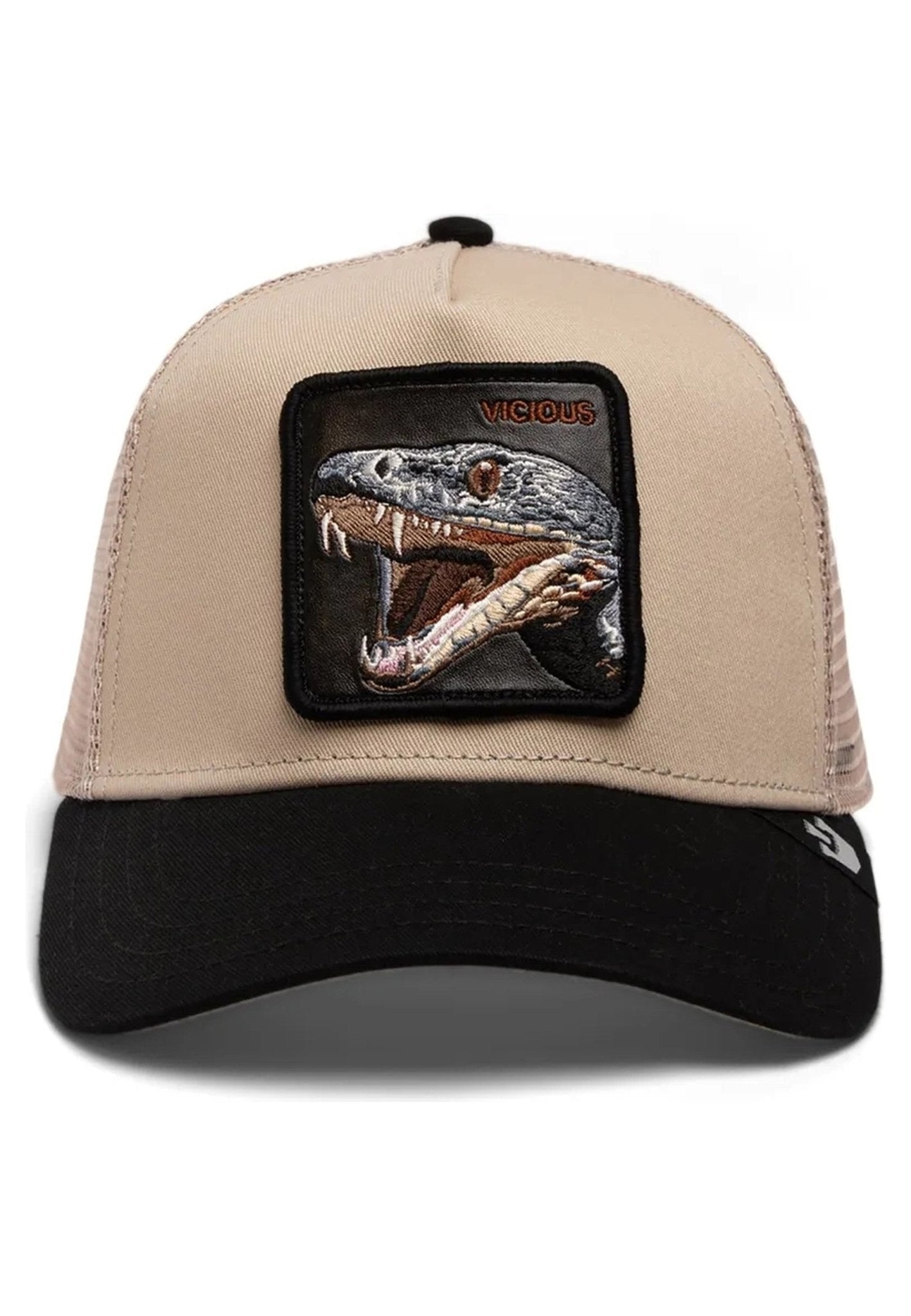 GORRA GOORIN BROS BEIGE VIVORE THE VICIOUS SNAKE TRUCKER CAP - AREA ZERO