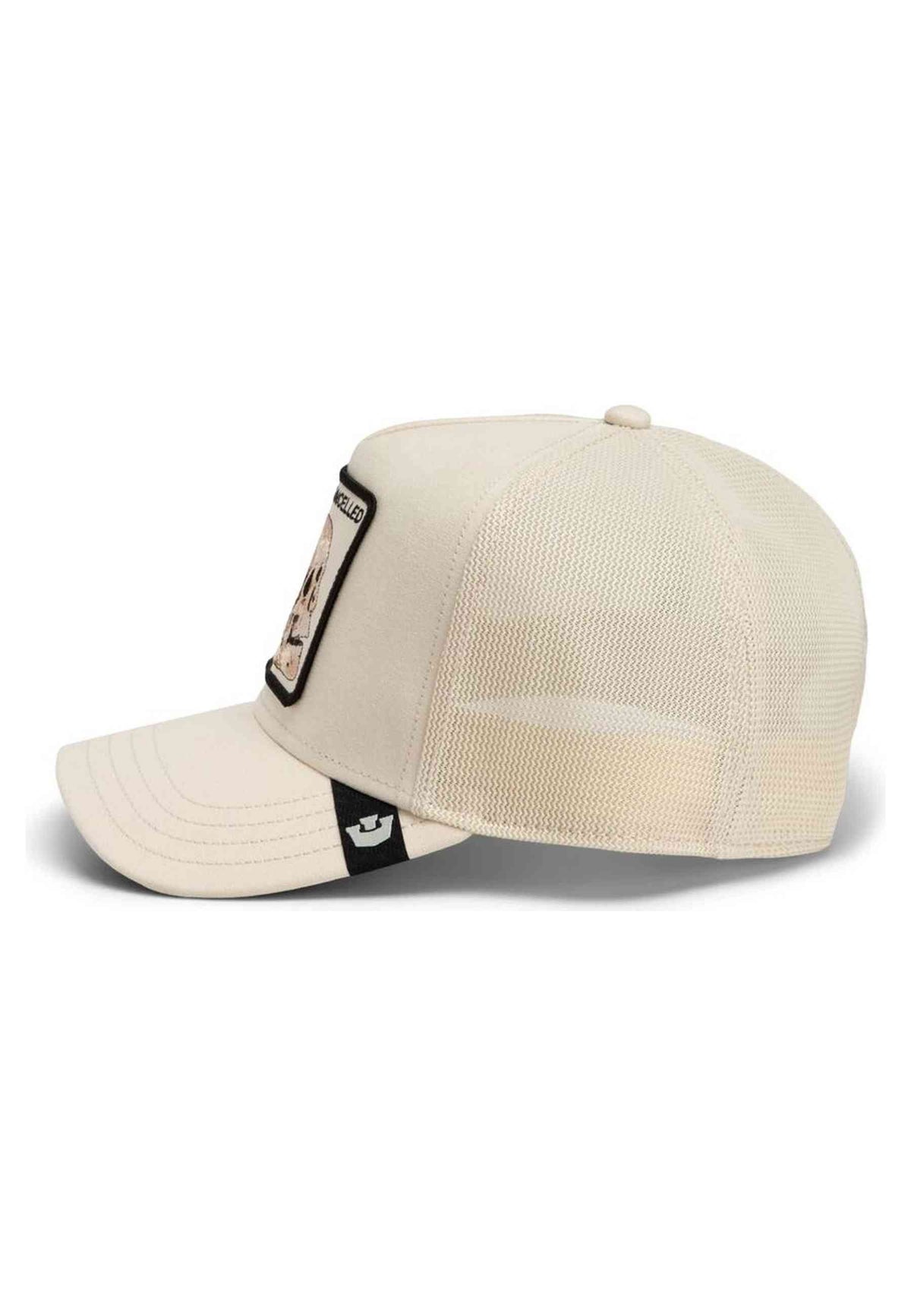 GORRA GOORIN BROS BLANCA CALAVERA SUEDE CANCELLED SKULL TRUCKER CAP