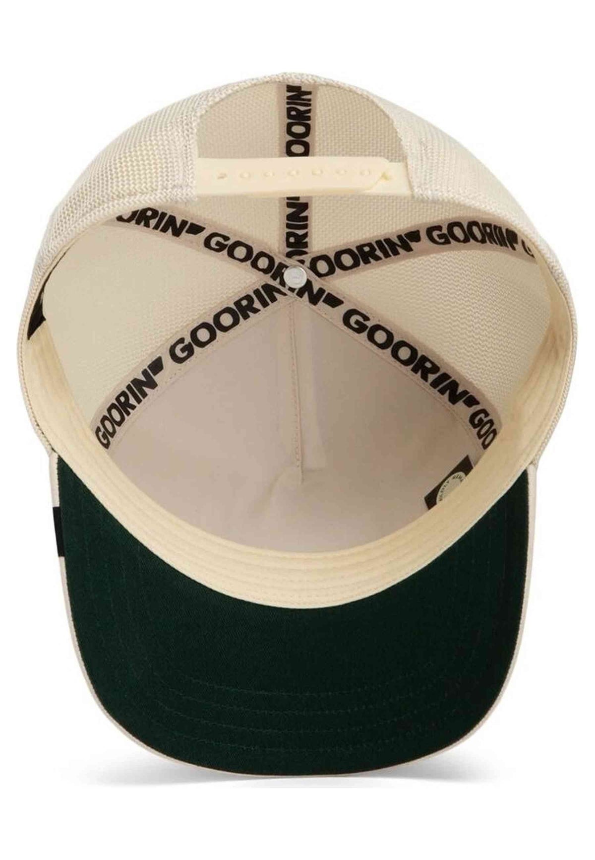 GORRA GOORIN BROS BLANCA CALAVERA SUEDE CANCELLED SKULL TRUCKER CAP