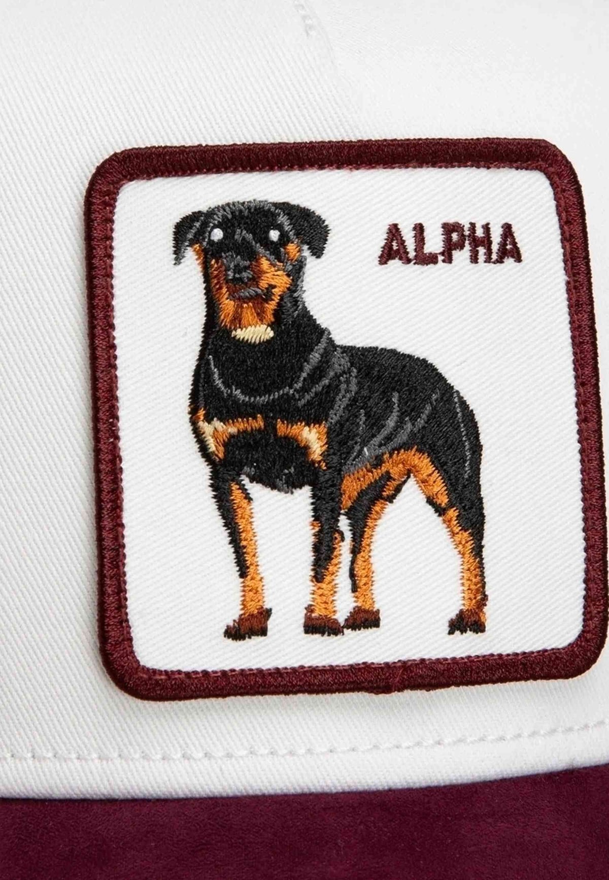 GORRA GOORIN BROS BLANCA ROTTWEILLER SUEDE ALPHA TRUCKER CAP