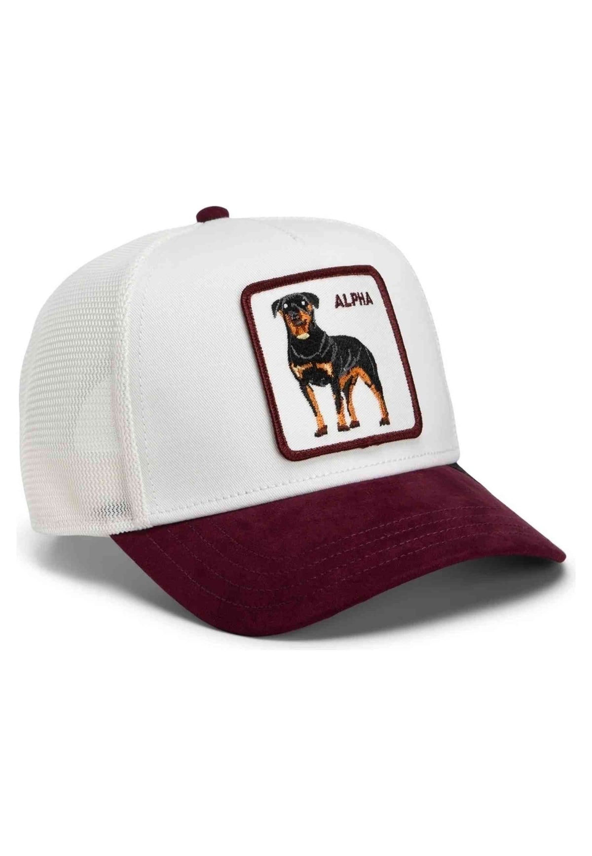 GORRA GOORIN BROS BLANCA ROTTWEILLER SUEDE ALPHA TRUCKER CAP