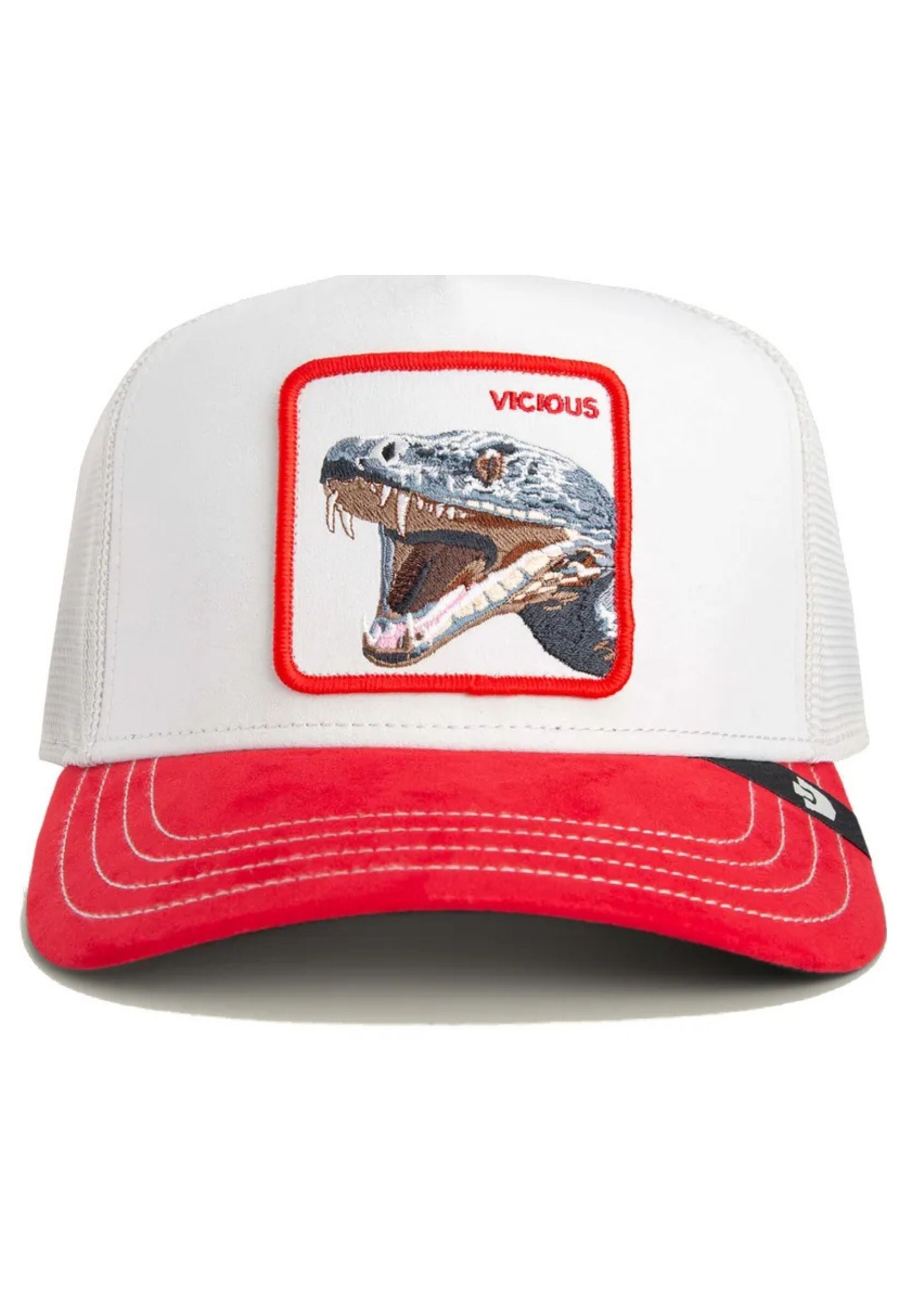 GORRA GOORIN BROS BLANCA SERPIENTE SUEDE VISOR SNAKE TRUCKER CAP