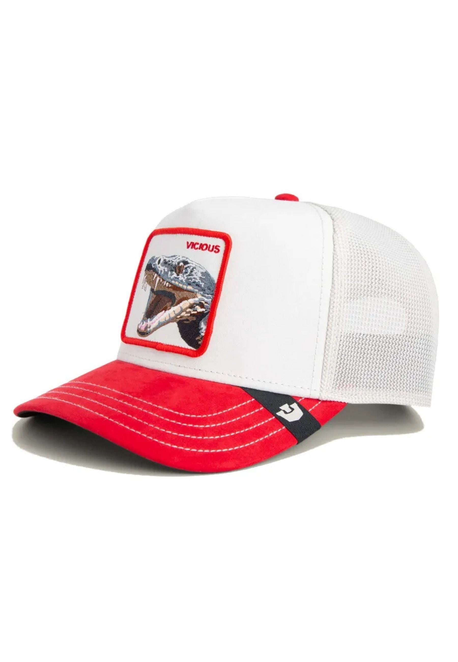 GORRA GOORIN BROS BLANCA SERPIENTE SUEDE VISOR SNAKE TRUCKER CAP