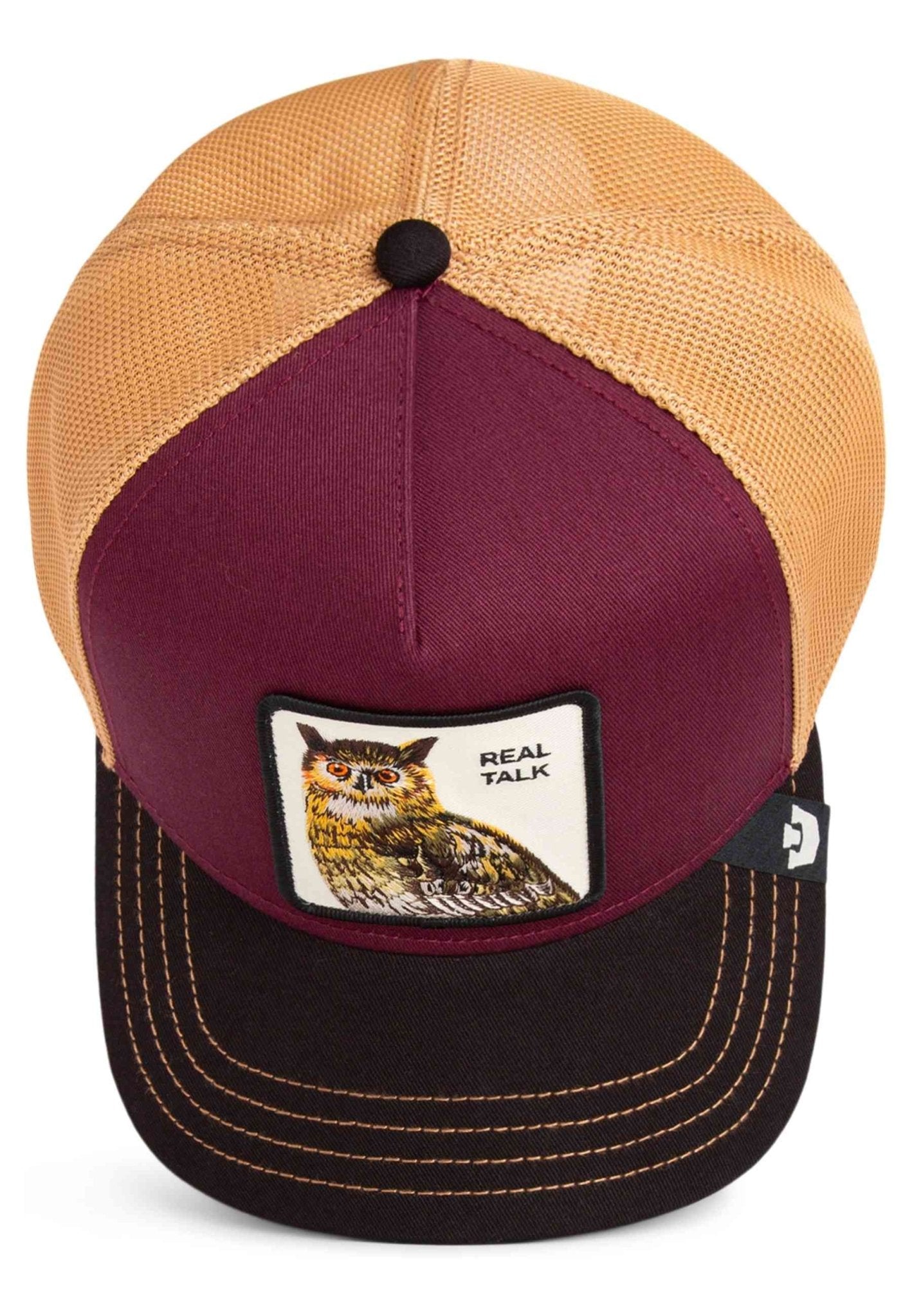 GORRA GOORIN BROS GRANATE BUHO TRICOLOR OWL TRUCKER CAP - AREA ZERO
