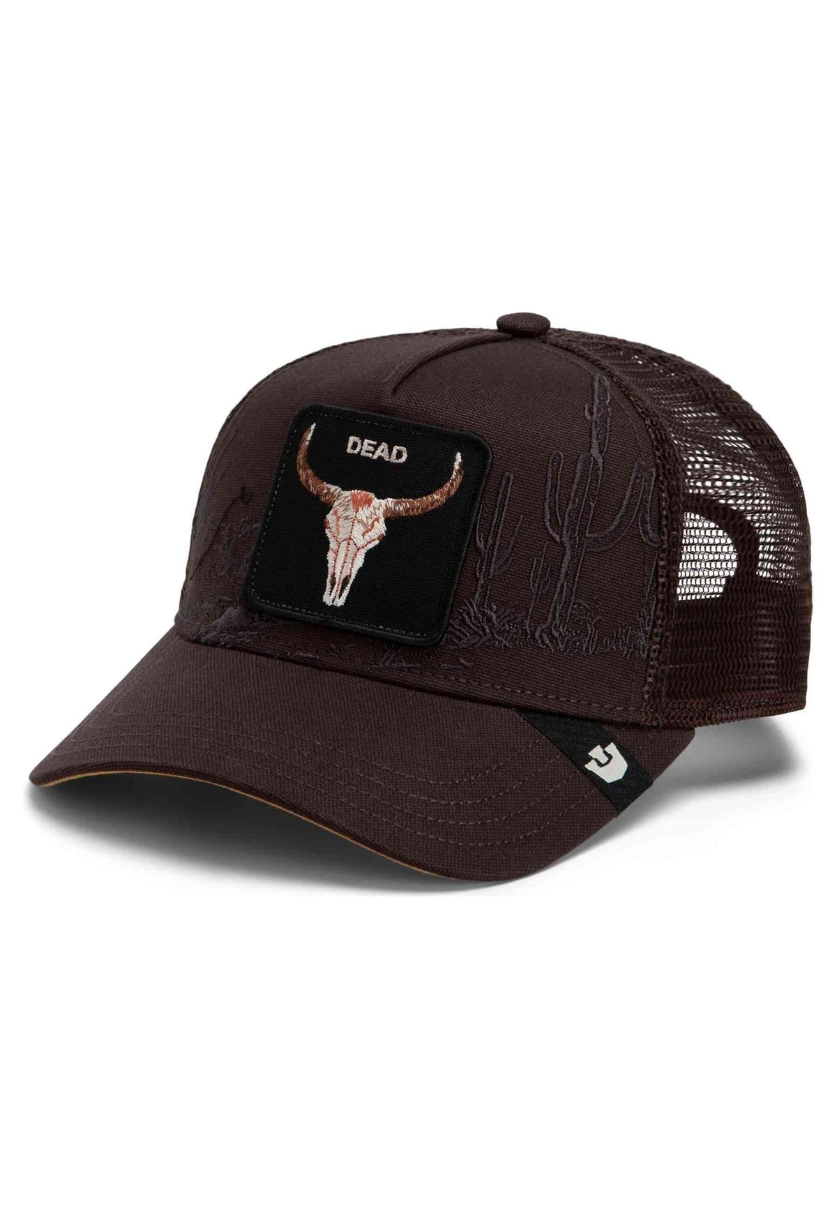 GORRA GOORIN BROS MARRON CALAVERA BADLANDS SKULL TRUCKER CAP