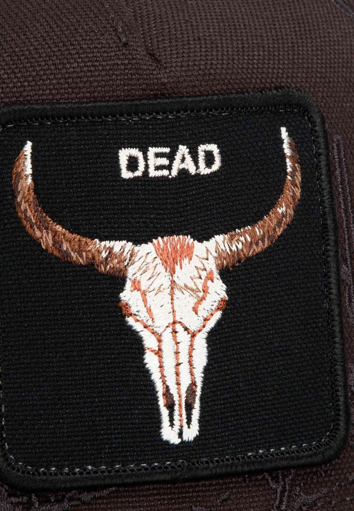 GORRA GOORIN BROS MARRON CALAVERA BADLANDS SKULL TRUCKER CAP