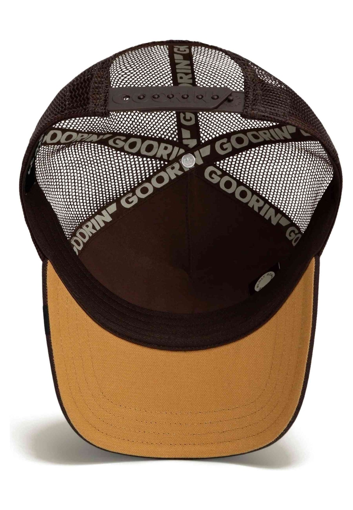 GORRA GOORIN BROS MARRON CALAVERA BADLANDS SKULL TRUCKER CAP