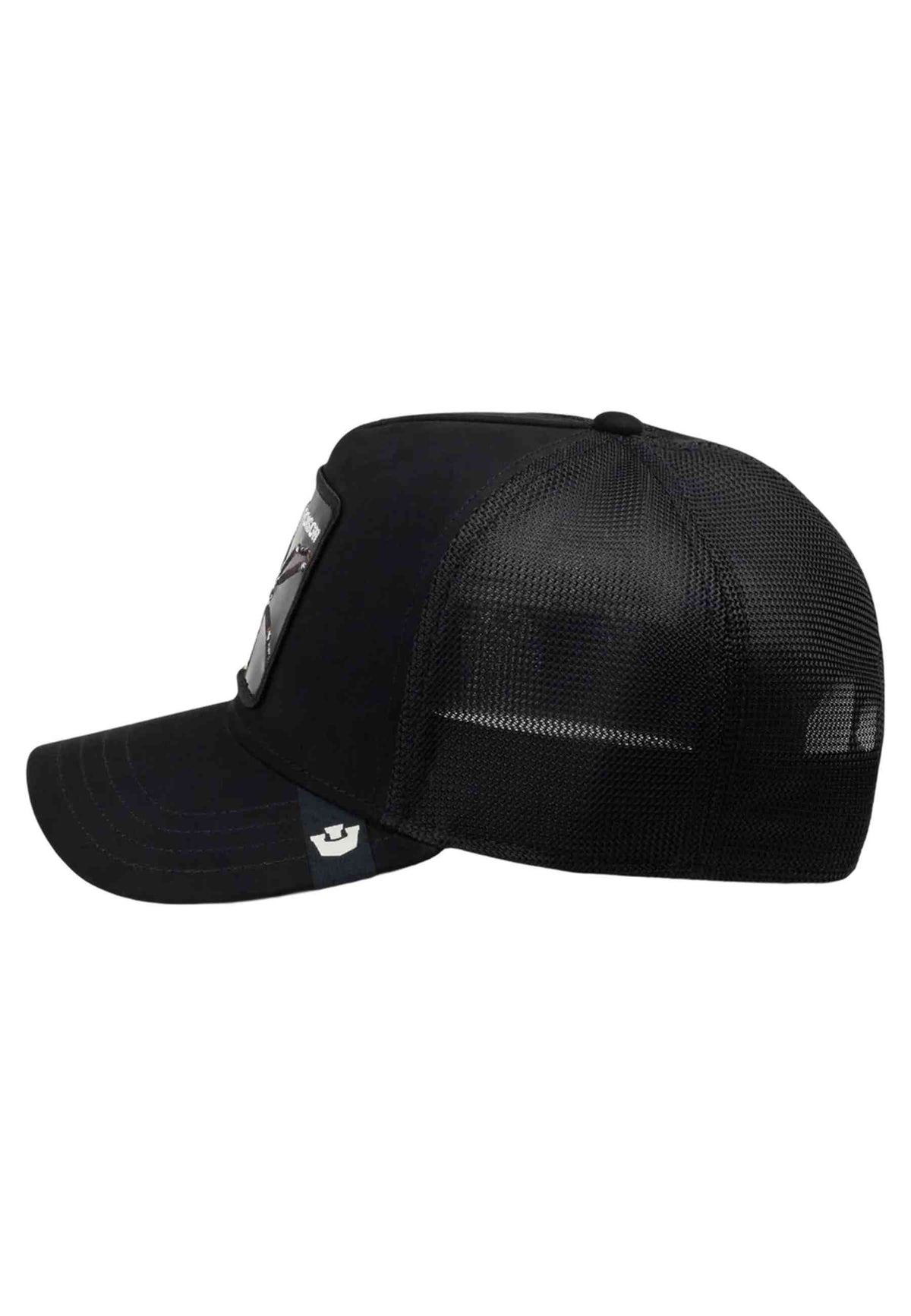 GORRA GOORIN BROS NEGRA ARAÑA SUEDE BLACK OUT SPIDER TRUCKER CAP
