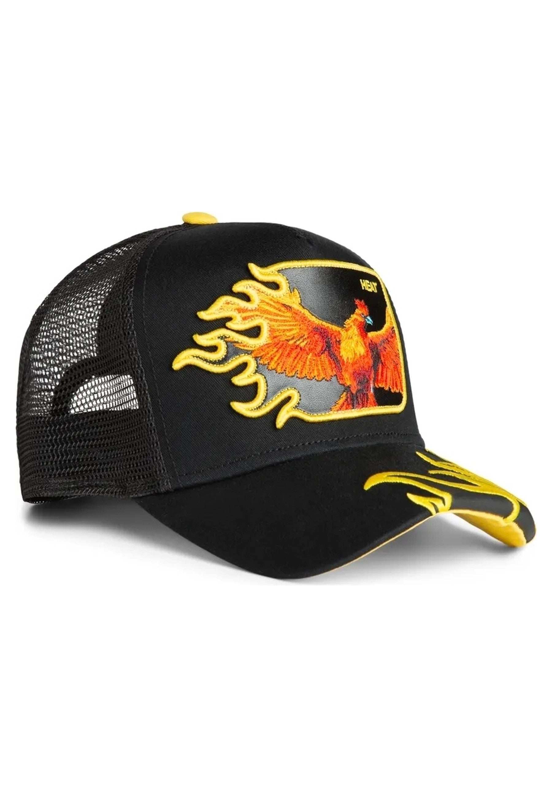 GORRA GOORIN BROS NEGRA AVE FENIX HEAT FLAMES TRUCKER CAP