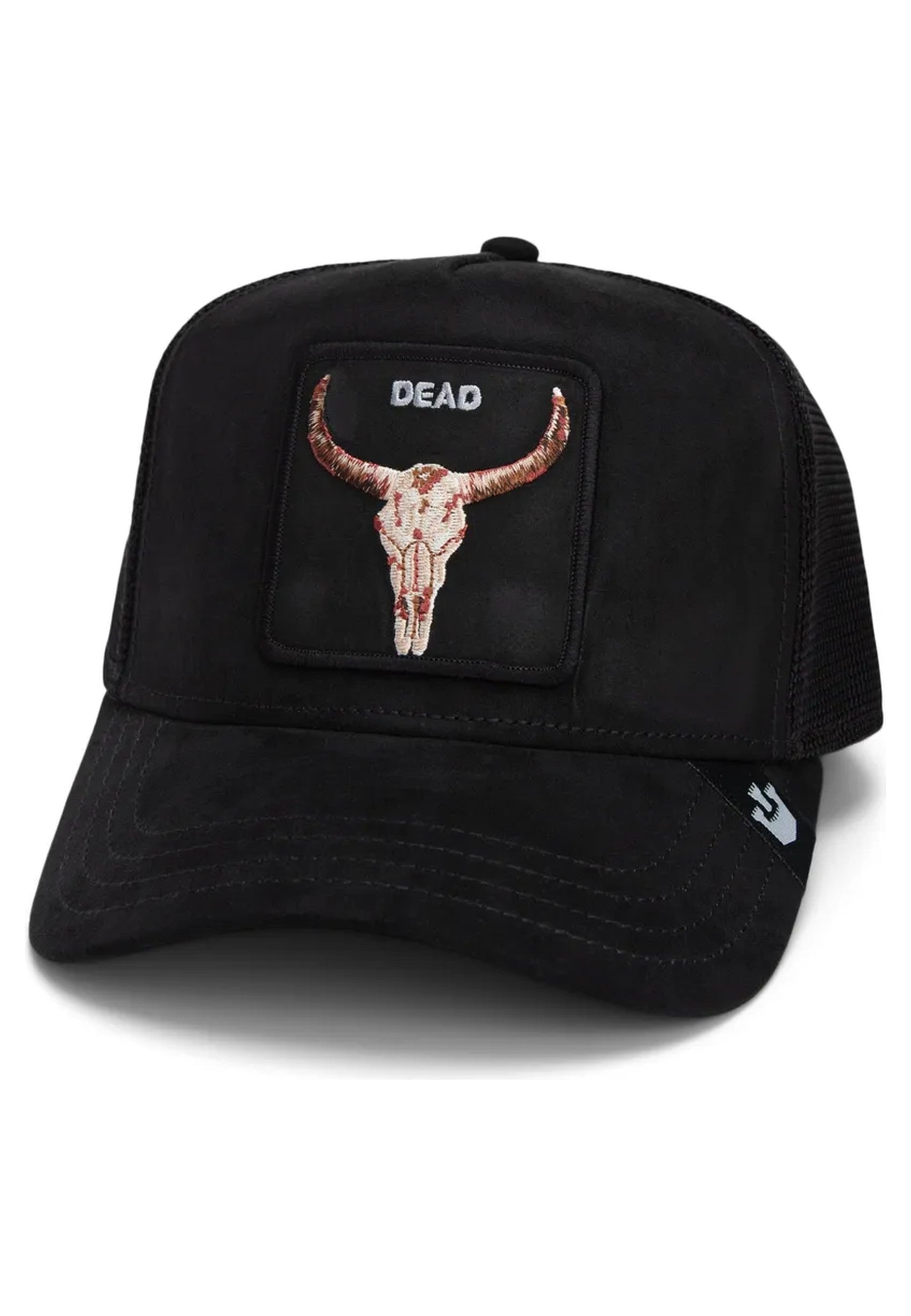 GORRA GOORIN BROS NEGRA CALAVERA SUEDE SKULL TRUCKER CAP