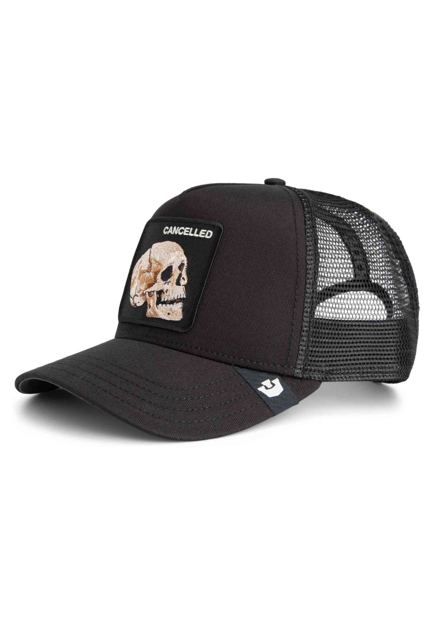 GORRA GOORIN BROS NEGRA CALAVERA THE CANCELLED SKULL TRUCKER CAP - AREA ZERO