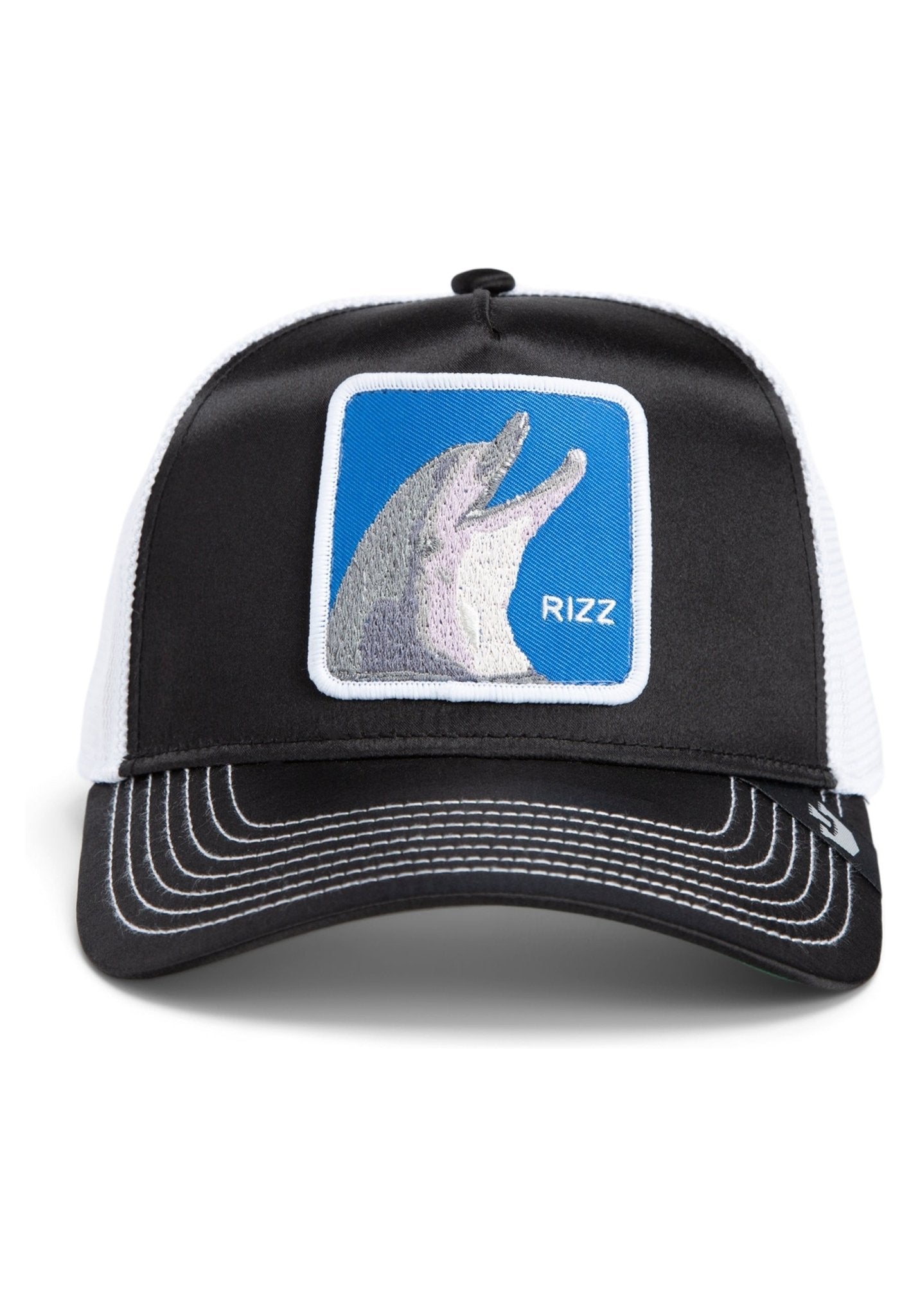 GORRA GOORIN BROS NEGRA DELFIN RIZZKY BIZZNIZZ SATIN TRUCKER CAP - AREA ZERO