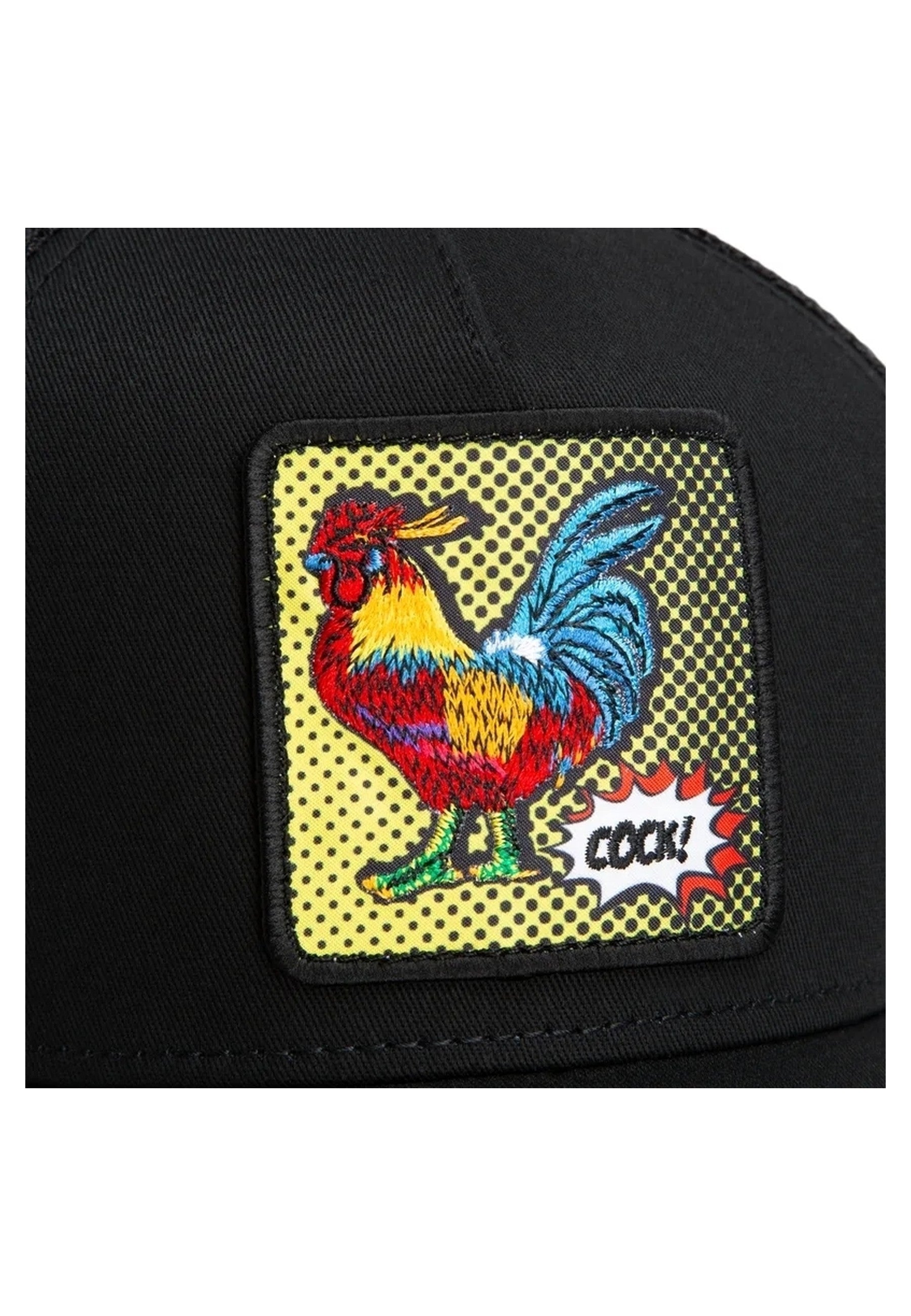 GORRA GOORIN BROS NEGRA GALLO POP ART ROOSTER TRUCKER CAP