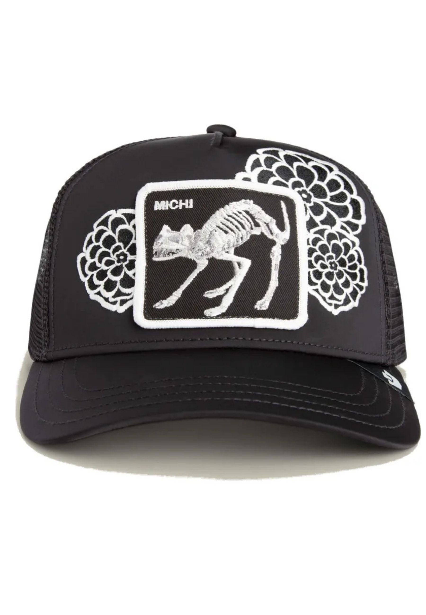 GORRA GOORIN BROS NEGRA GATO ESQUELETO DIA DE MICHI TRUCKER CAP