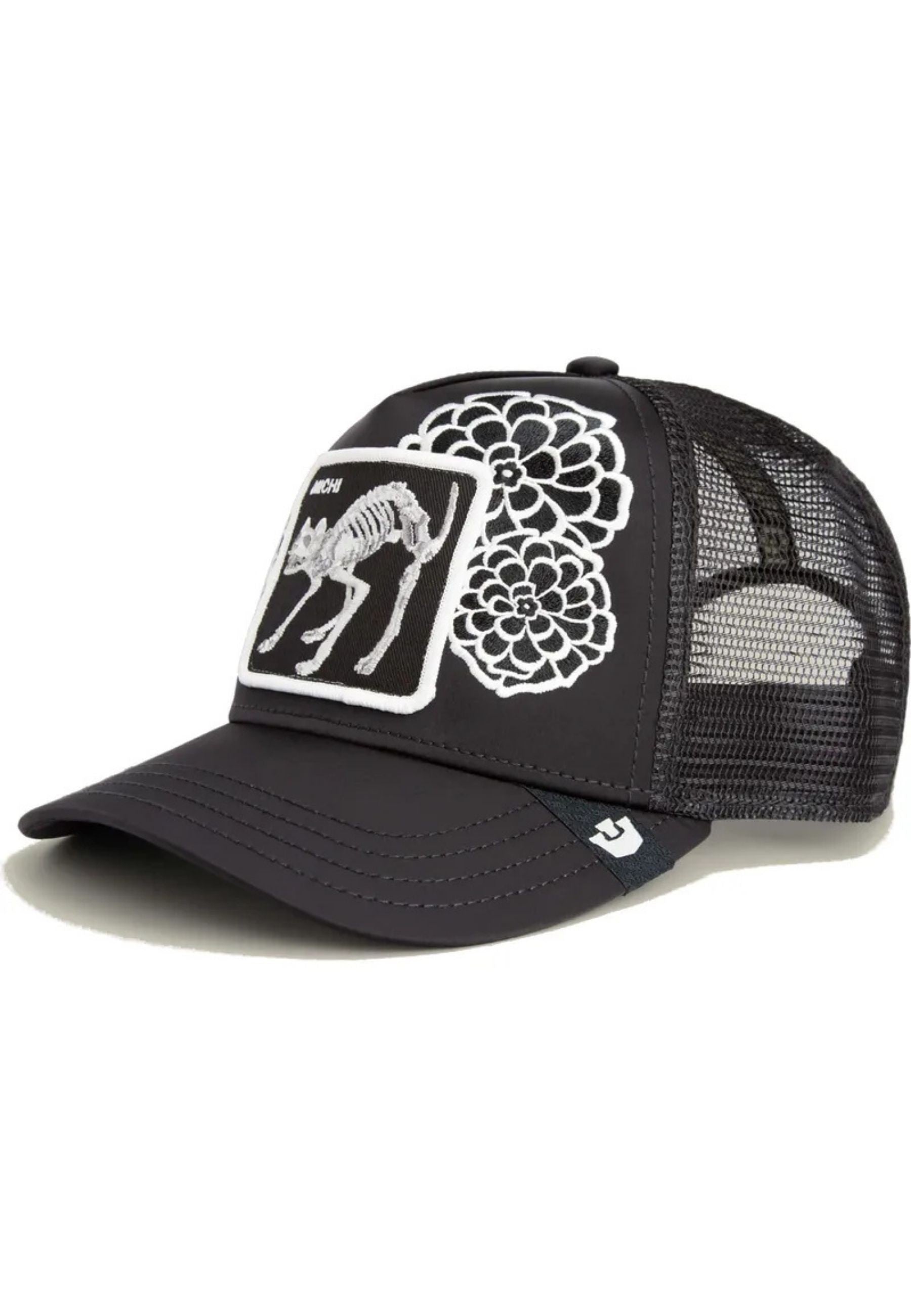 GORRA GOORIN BROS NEGRA GATO ESQUELETO DIA DE MICHI TRUCKER CAP