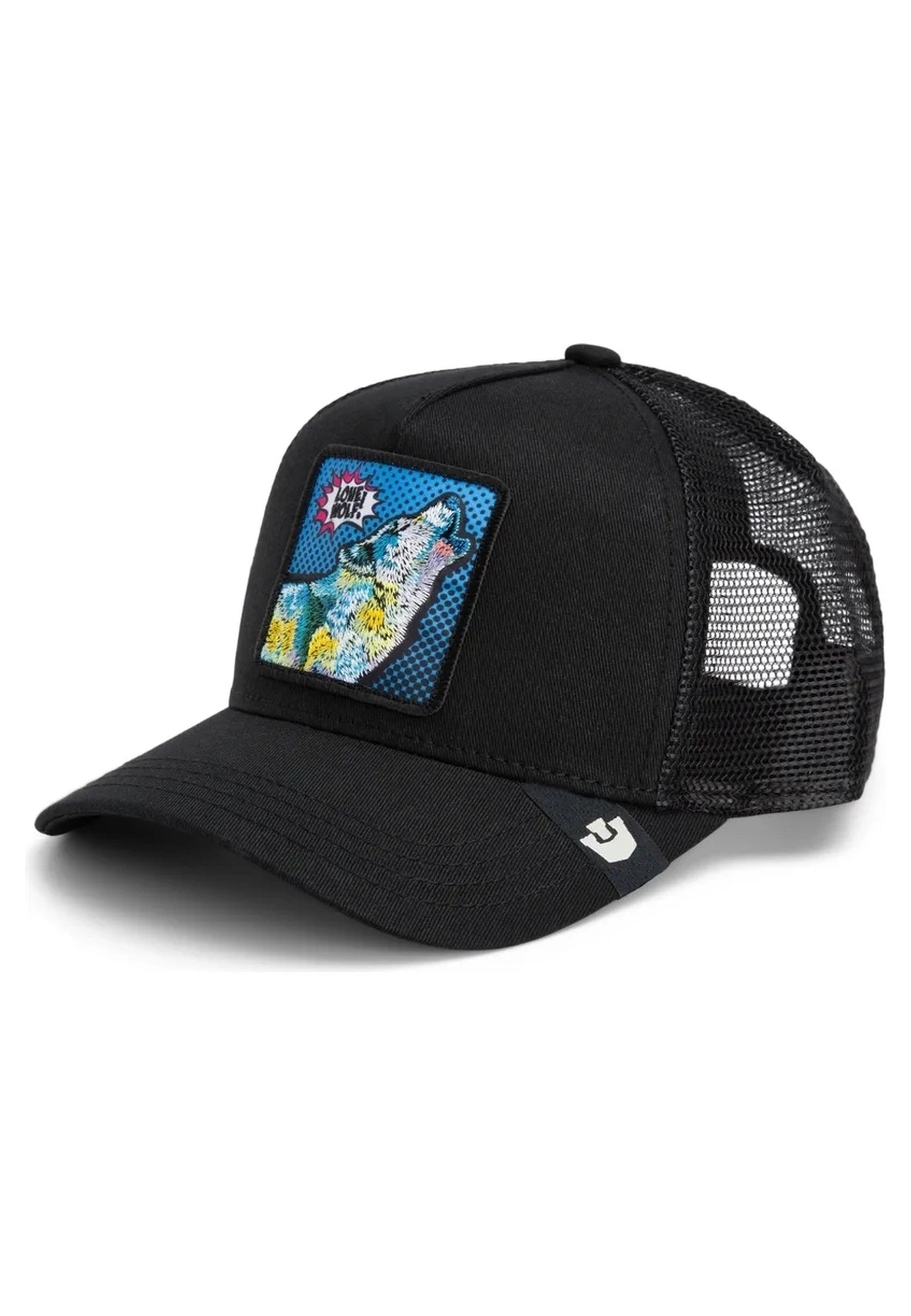 GORRA GOORIN BROS NEGRA LOBO LONE WOLF POP ART TRUCKER CAP