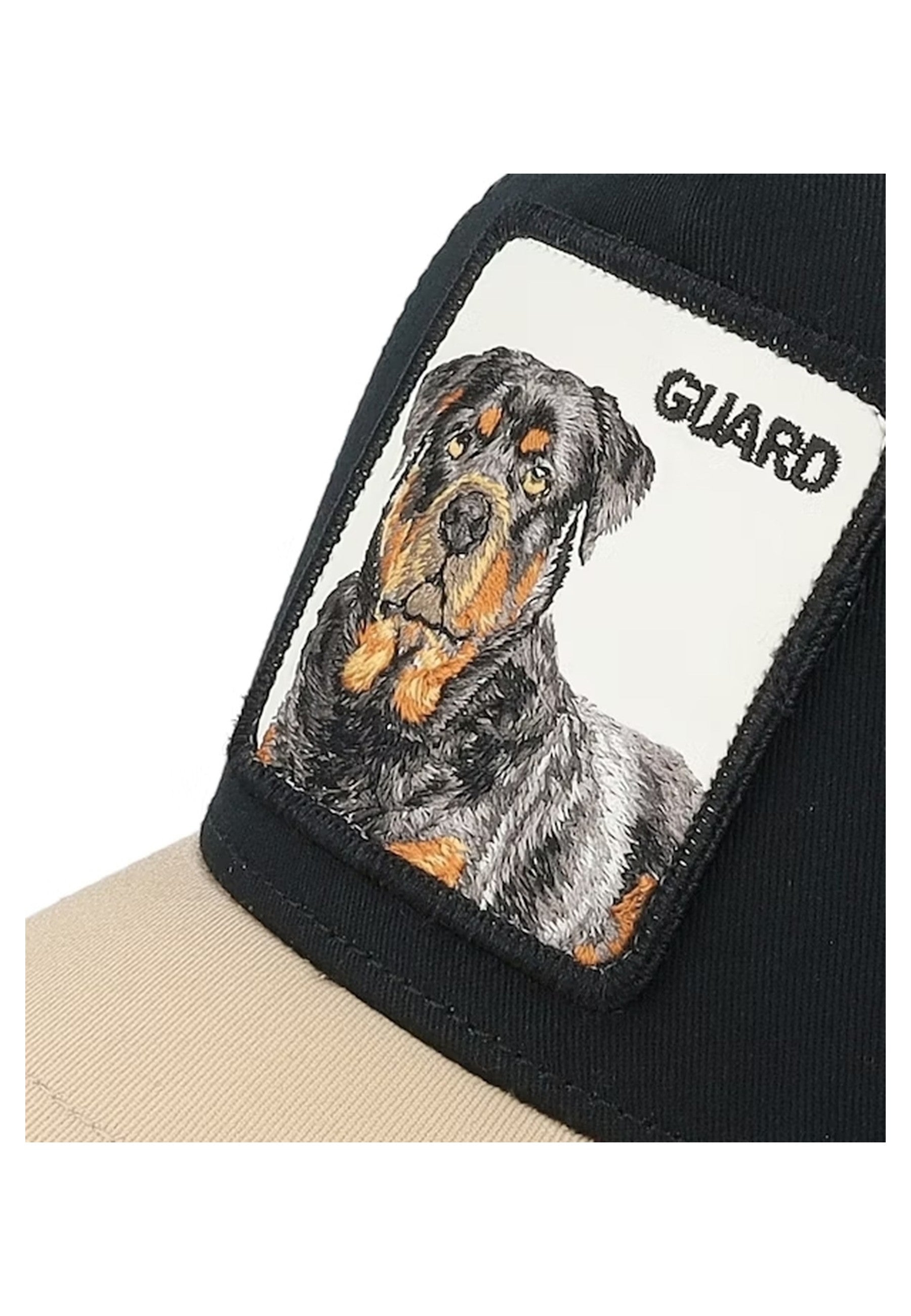 GORRA GOORIN BROS NEGRA ROTTWEILLER THE GUARD DOG TRUCKER CAP