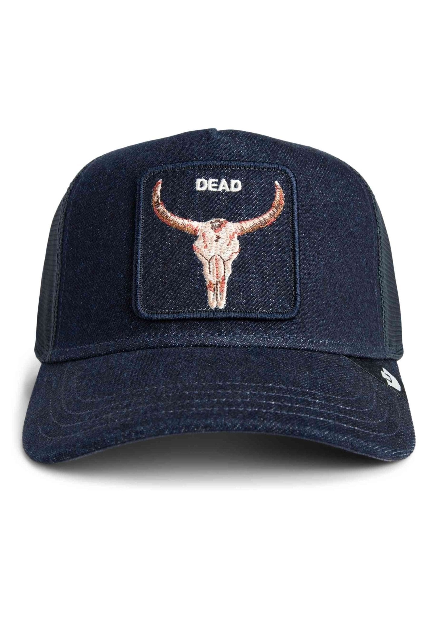 GORRA GOORIN BROS VAQUERA MOJADA CALAVERA DENIM DEAD TRUCKER CAP - AREA ZERO