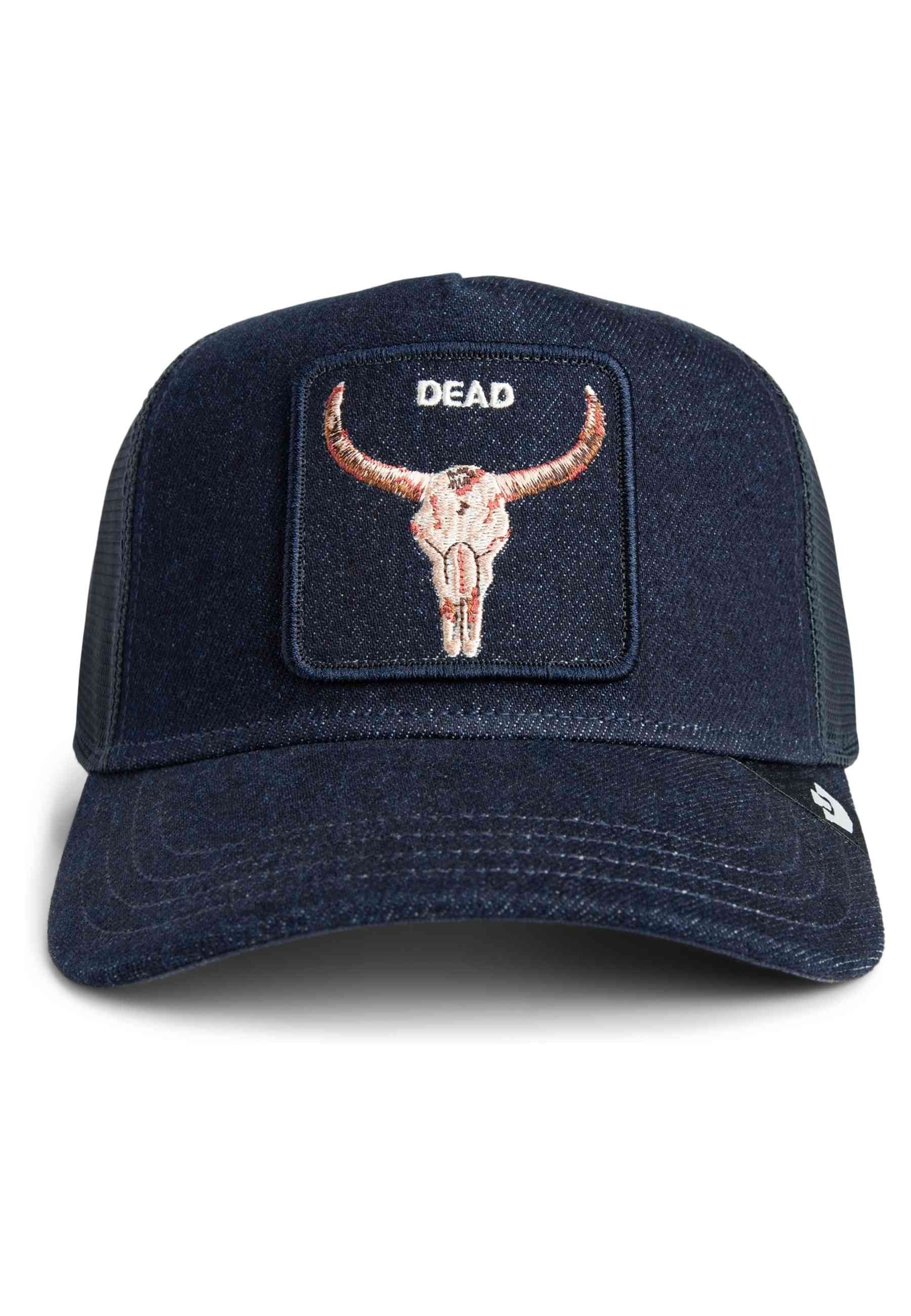 GORRA GOORIN BROS VAQUERA MOJADA CALAVERA DENIM DEAD TRUCKER CAP