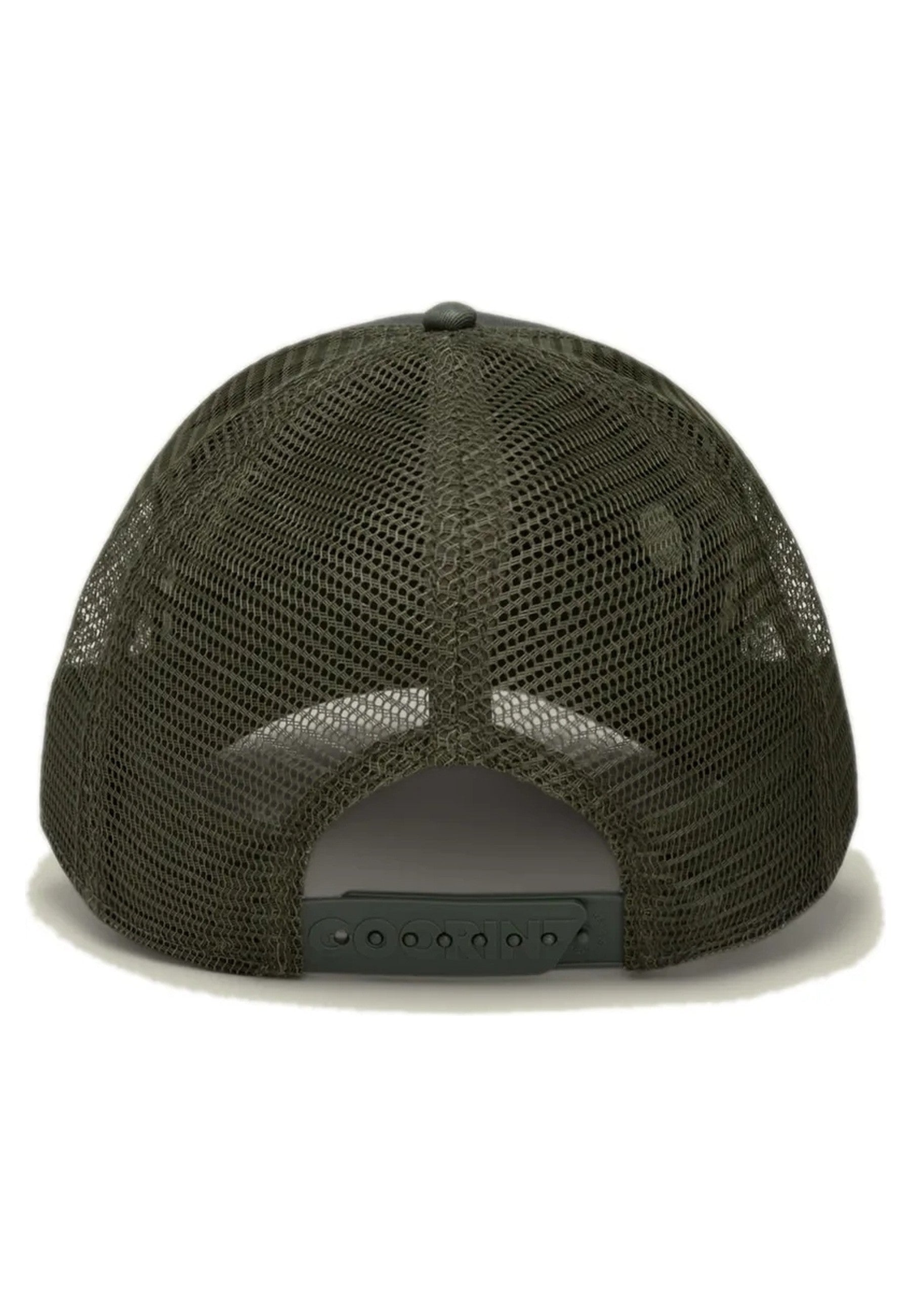GORRA GOORIN BROS VERDE PANTERA BORDADA FRENTE VISERA CURVA