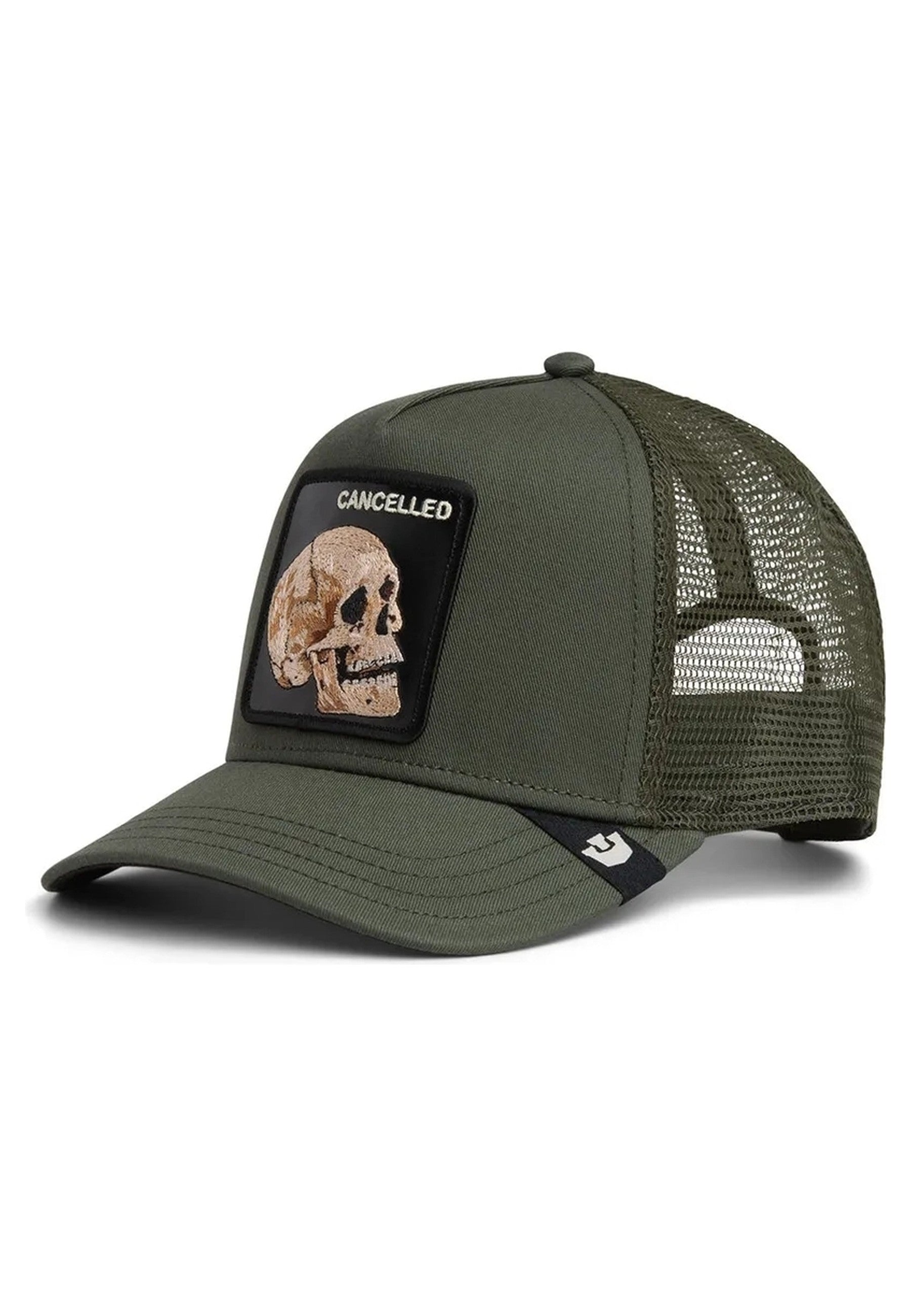GORRA GOORIN VERDE CALAVERA CANCELLED SKULL TRUCKER CAP