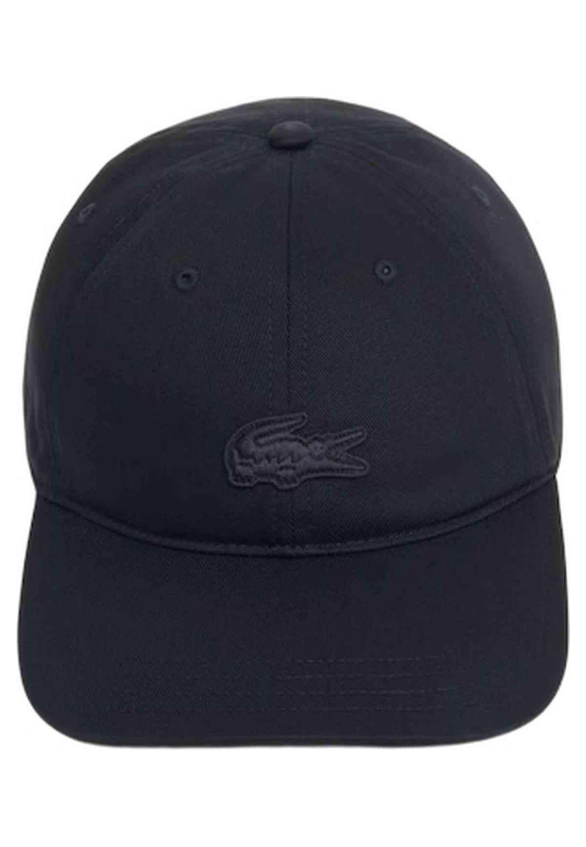 GORRA LACOSTE NEGRA TONED CROCO UNSTRUCTURED CAP