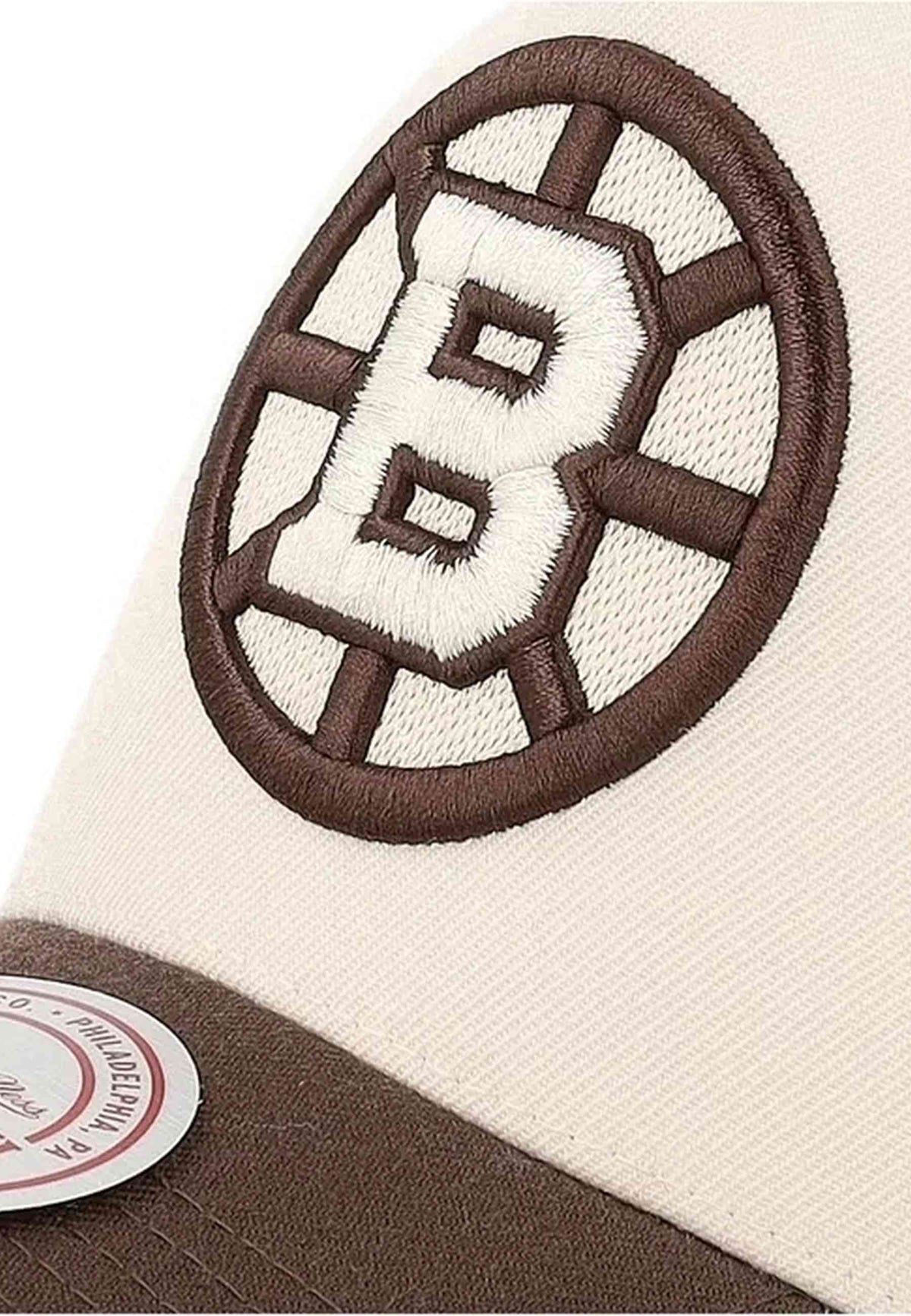 GORRA MITCHELL & NESS CRUDA BOSTON BRUINS BROWN & CREAM SNAPBACK