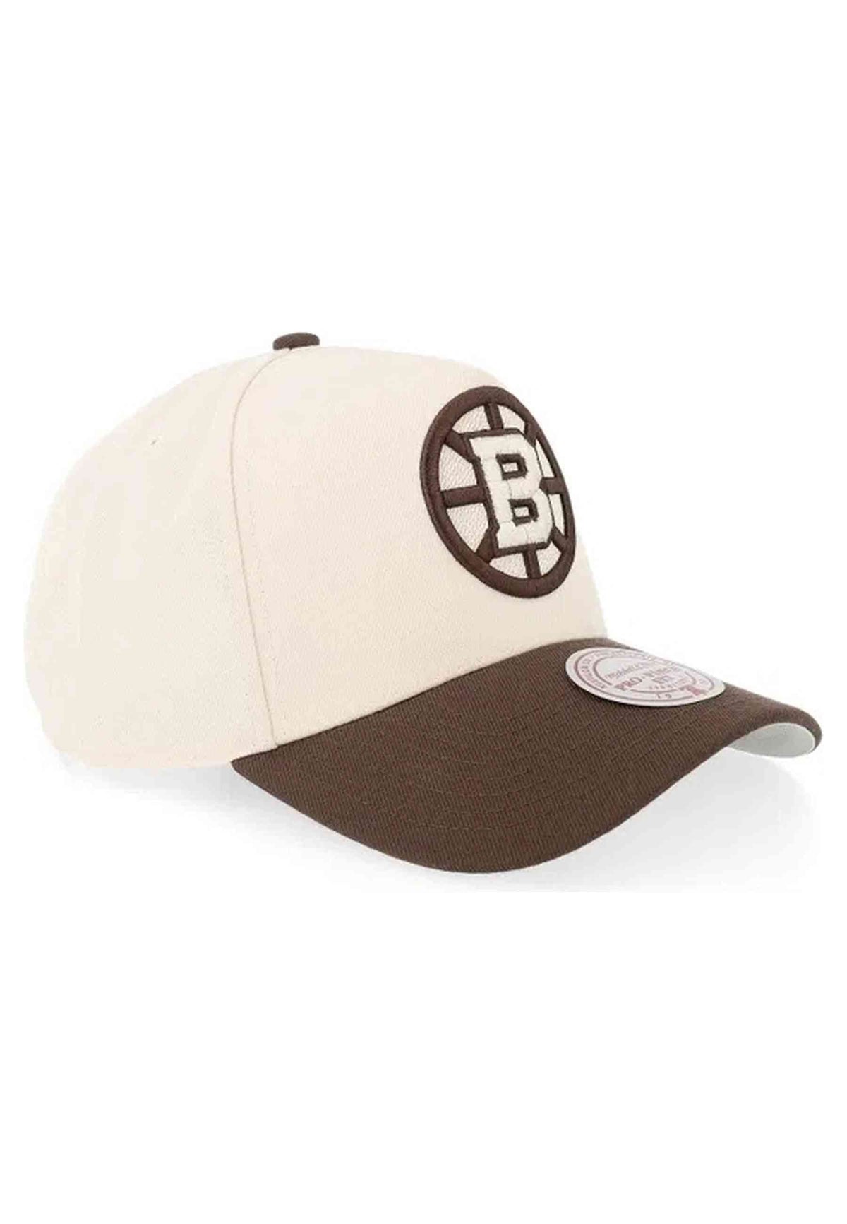 GORRA MITCHELL & NESS CRUDA BOSTON BRUINS BROWN & CREAM SNAPBACK
