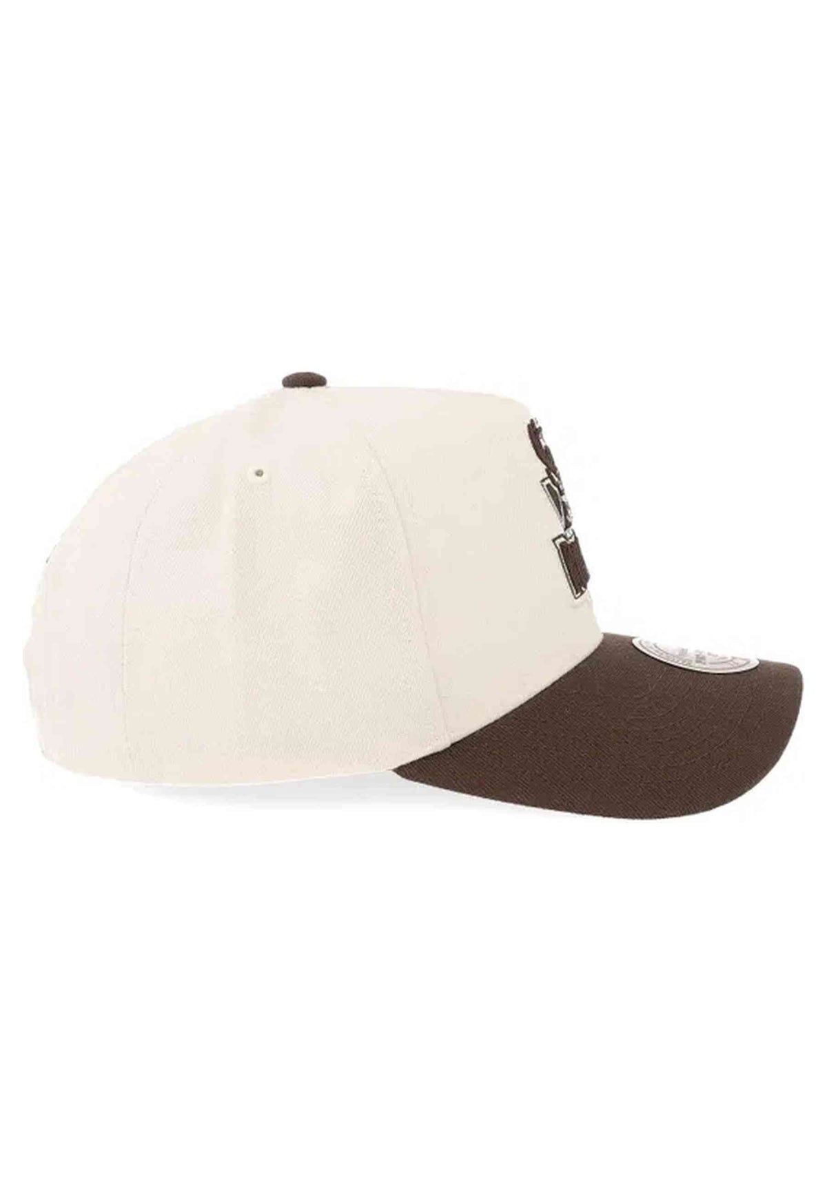 GORRA MITCHELL & NESS CRUDA MILWAUKEE BUCKS BROWN & CREAM PRO SNAPBACK
