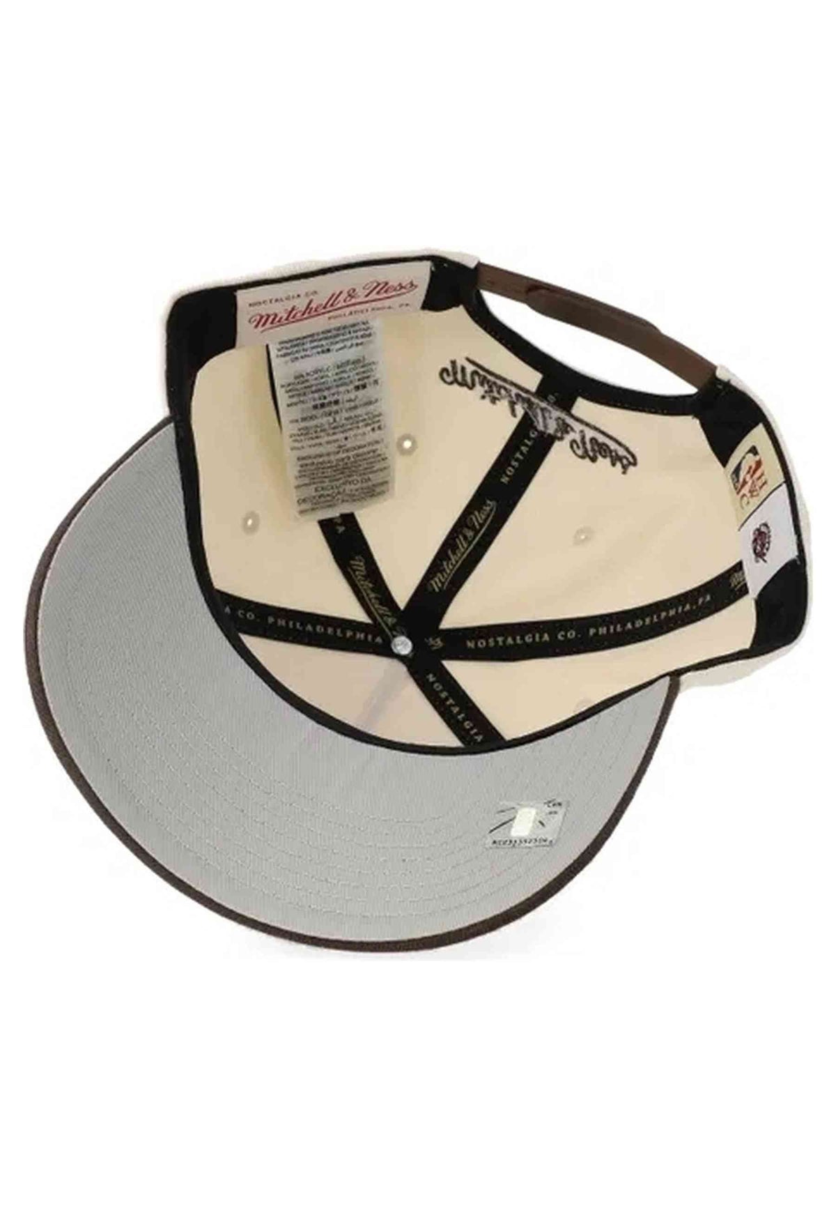GORRA MITCHELL & NESS CRUDA TORONTO RAPTORS BROWN & CREAM PRO SNAPBACK