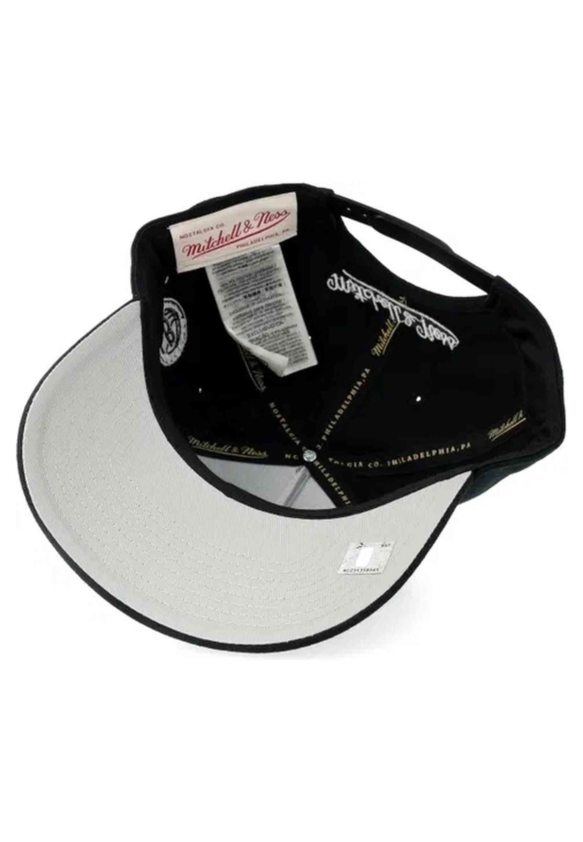 GORRA MITCHELL & NESS NEGRA BROOKLIN NETS TRIPLE CHECK PRO SNAPBACK